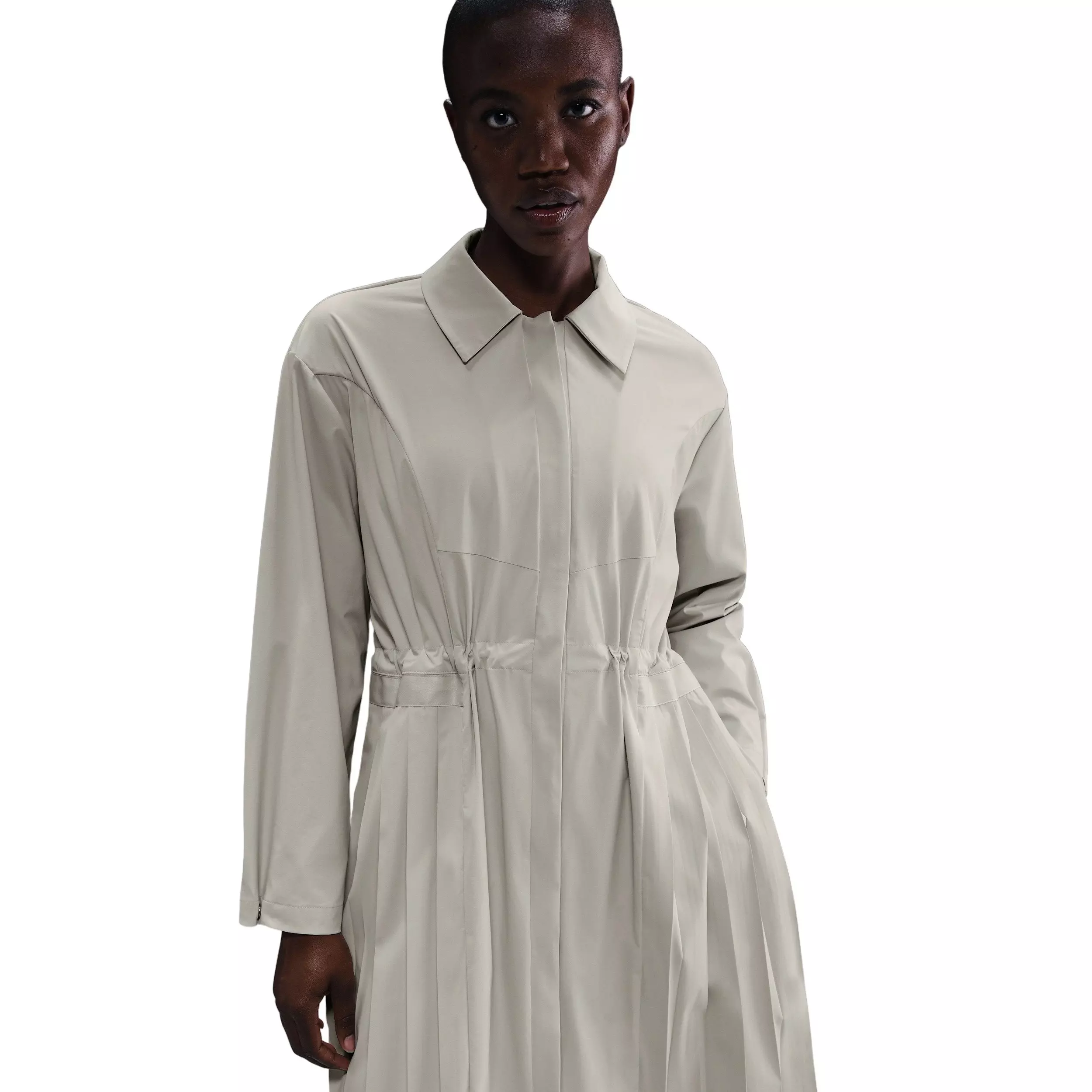 Nike Women's 24.7 PerfectStretch Dri-FIT Oversized Trench Coat - Lt Brown - LT BROWN