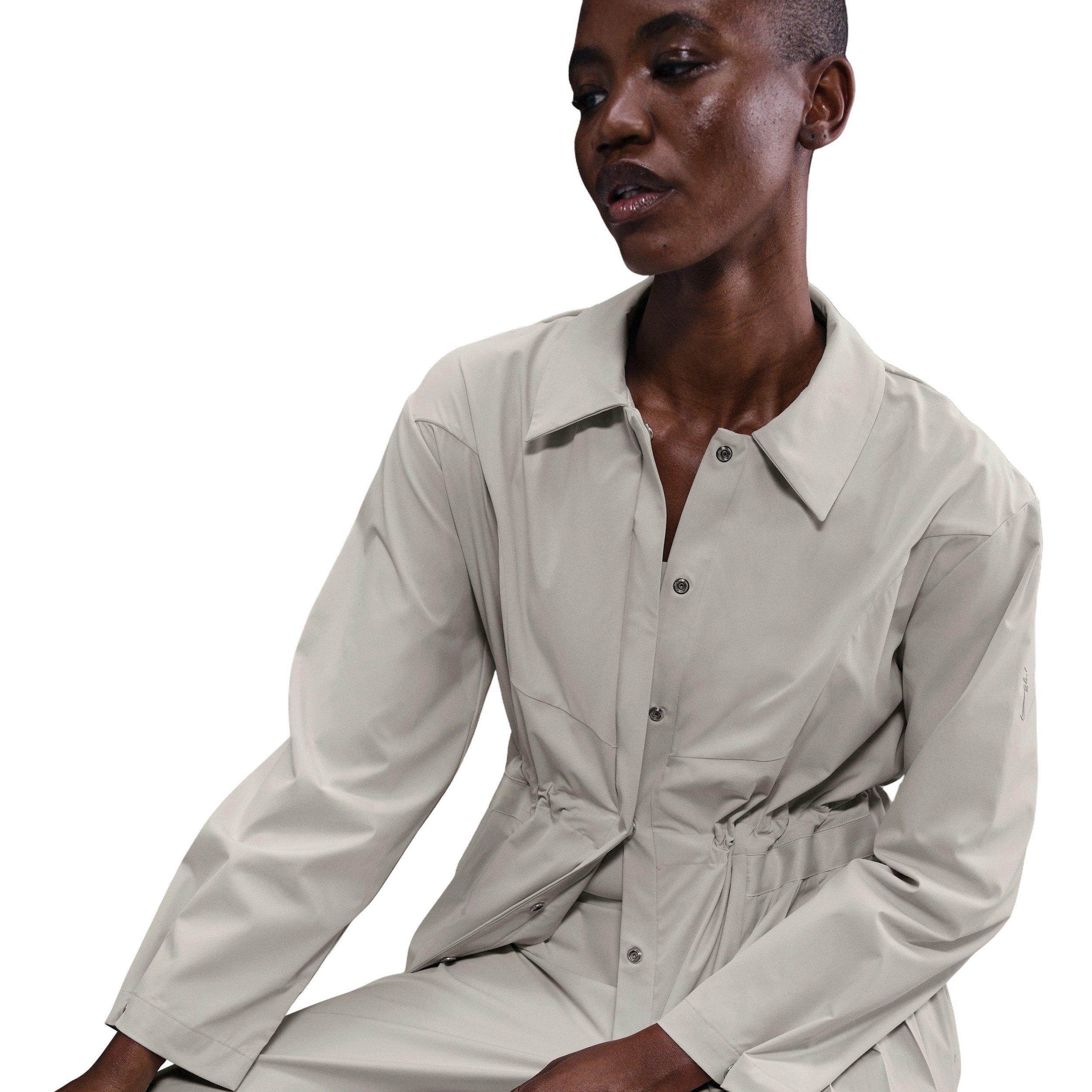 Nike Women's 24.7 PerfectStretch Dri-FIT Oversized Trench Coat - Lt Brown - LT BROWN Thumbnail View 5