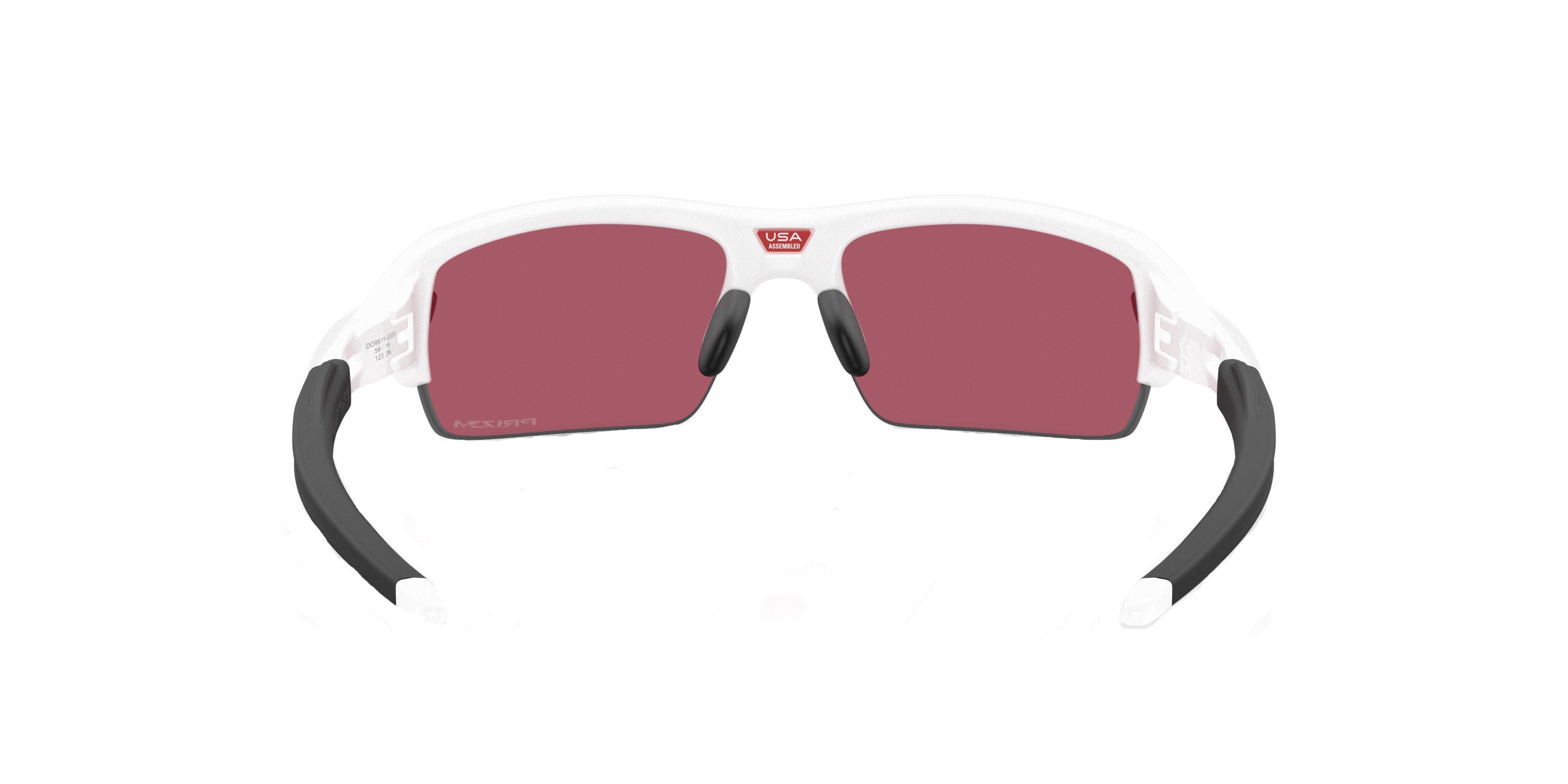 Oakley Flax 2.0 S Prizm Field Sunglasses - Polished White - WHITE/RED Thumbnail View 2