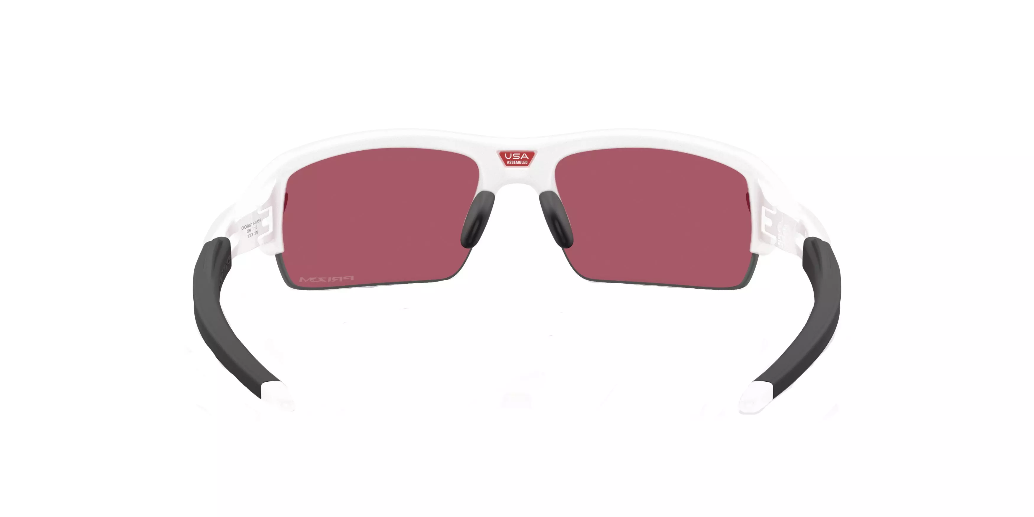 Oakley Flax 2.0 S Prizm Field Sunglasses - Polished White - WHITE/RED