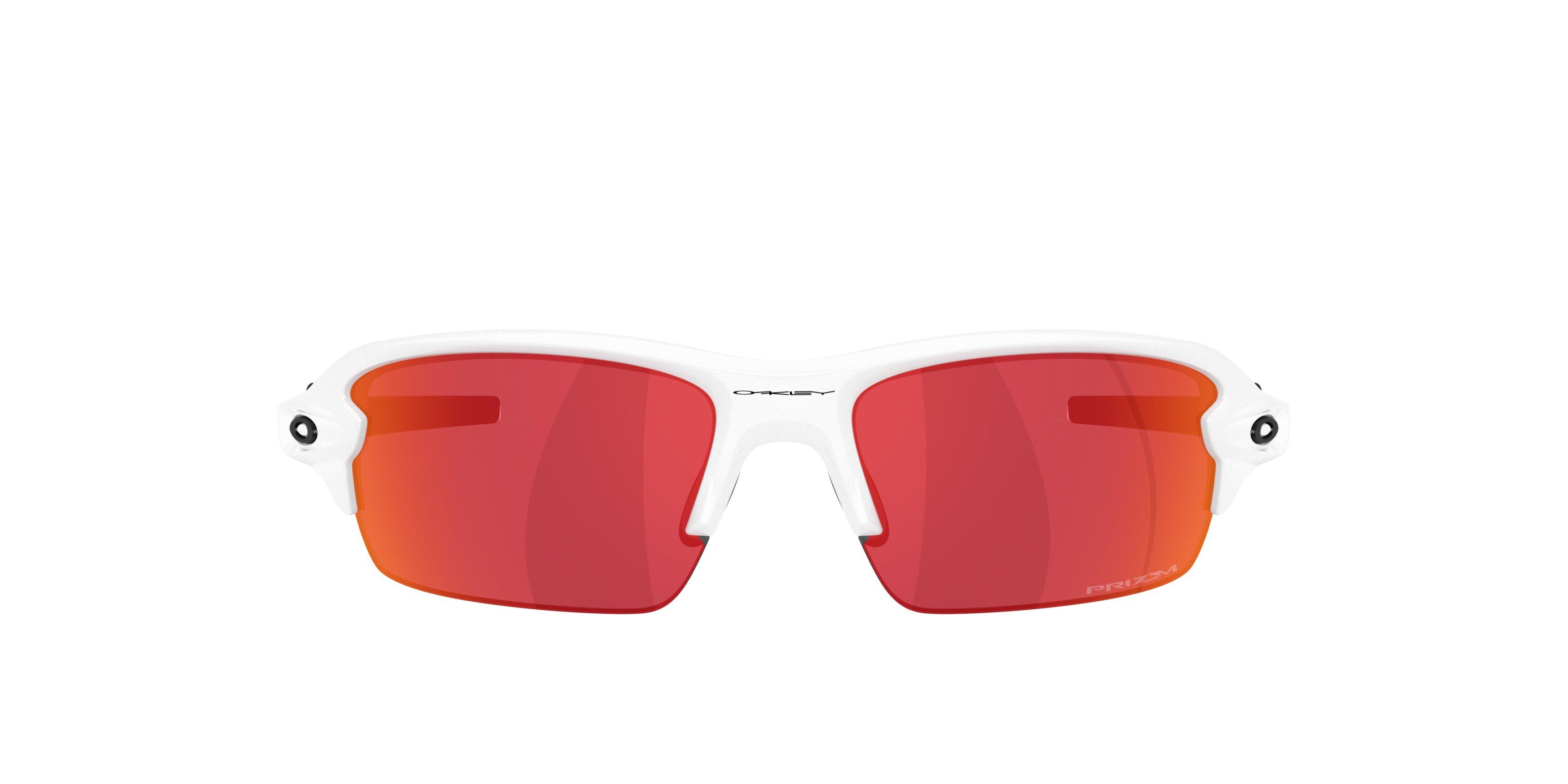 Oakley Flax 2.0 S Prizm Field Sunglasses - Polished White - WHITE/RED Thumbnail View 3