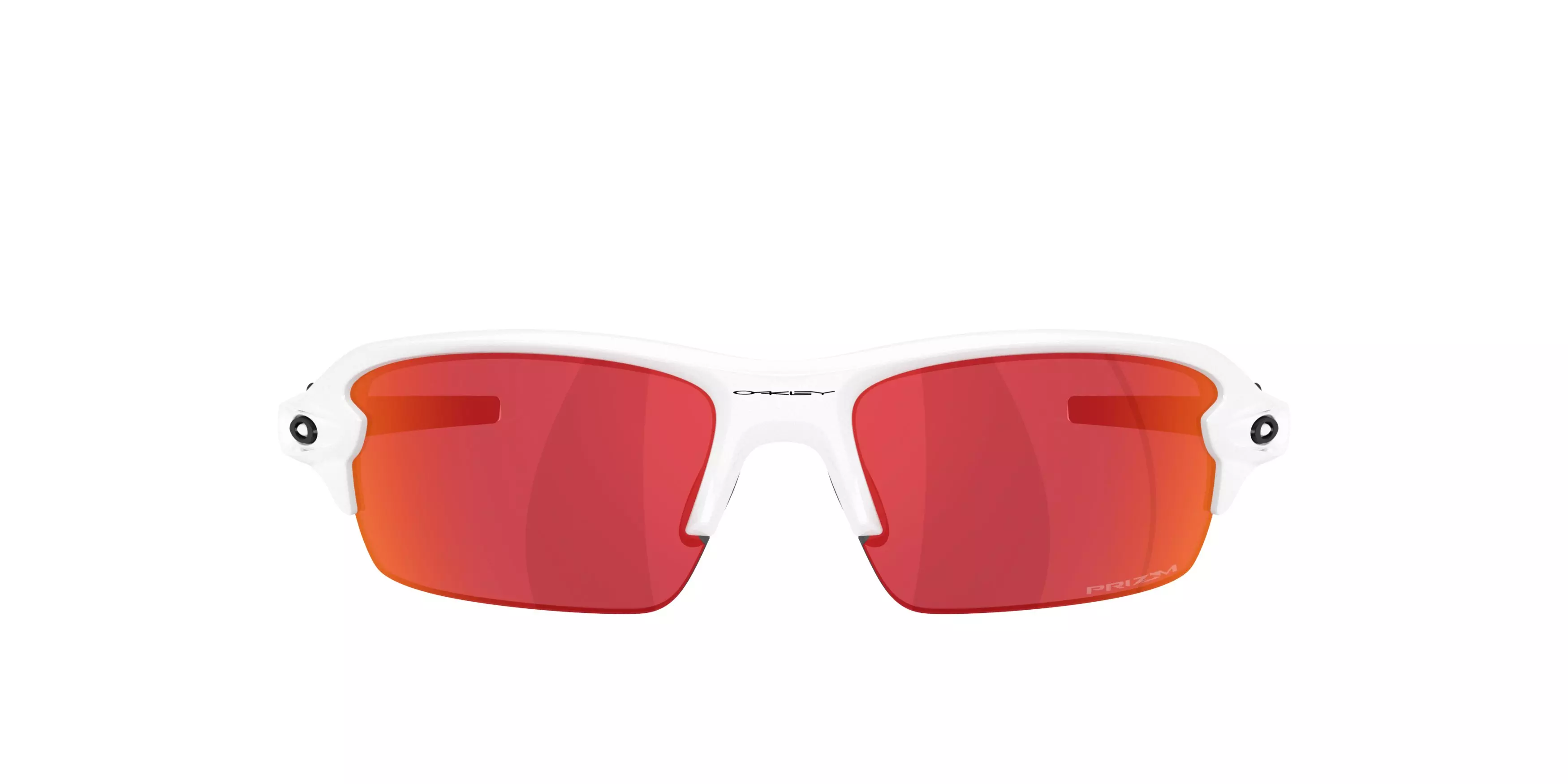 Oakley Flax 2.0 S Prizm Field Sunglasses - Polished White - WHITE/RED