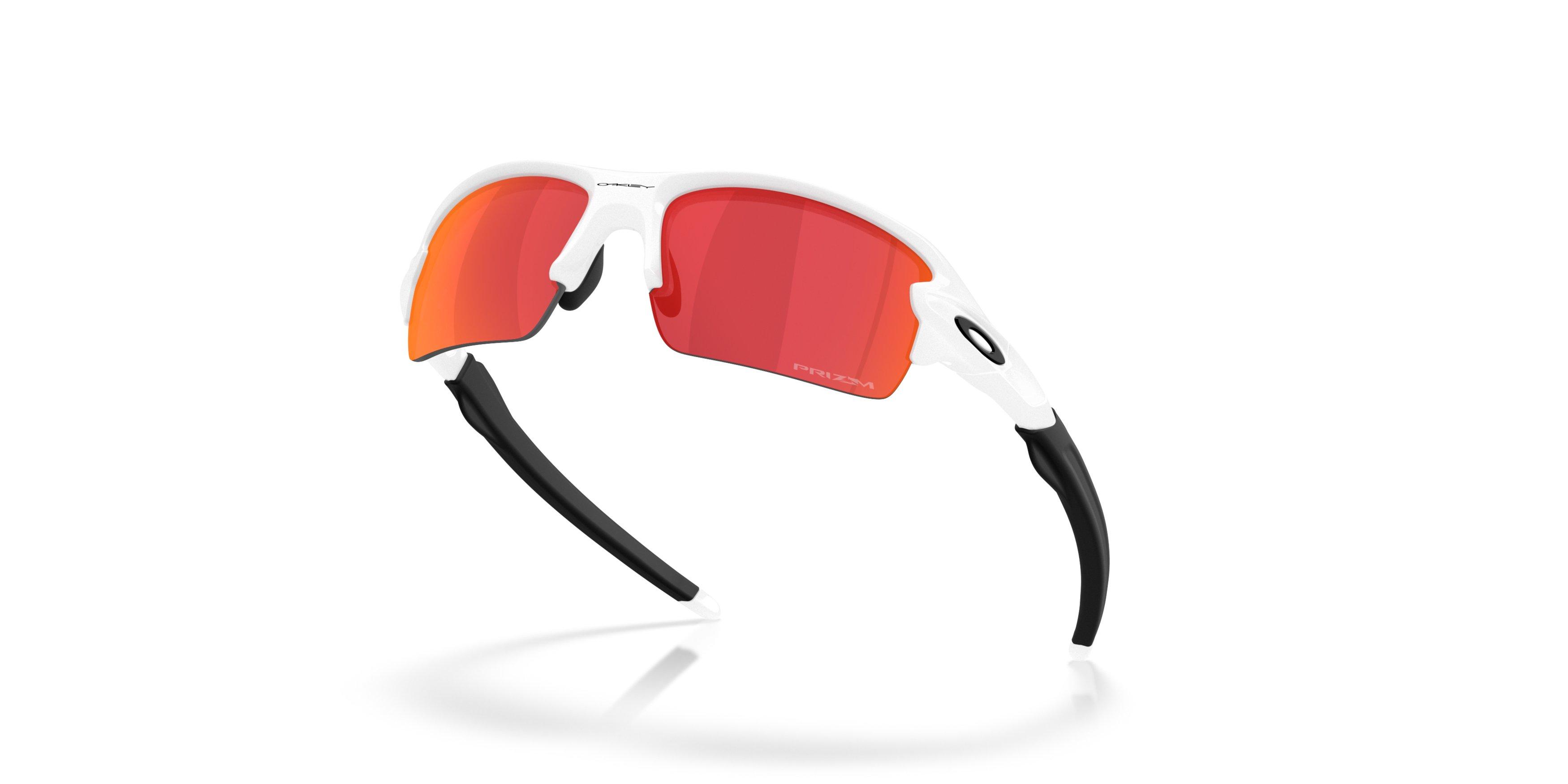 Oakley Flax 2.0 S Prizm Field Sunglasses - Polished White - WHITE/RED Thumbnail View 4