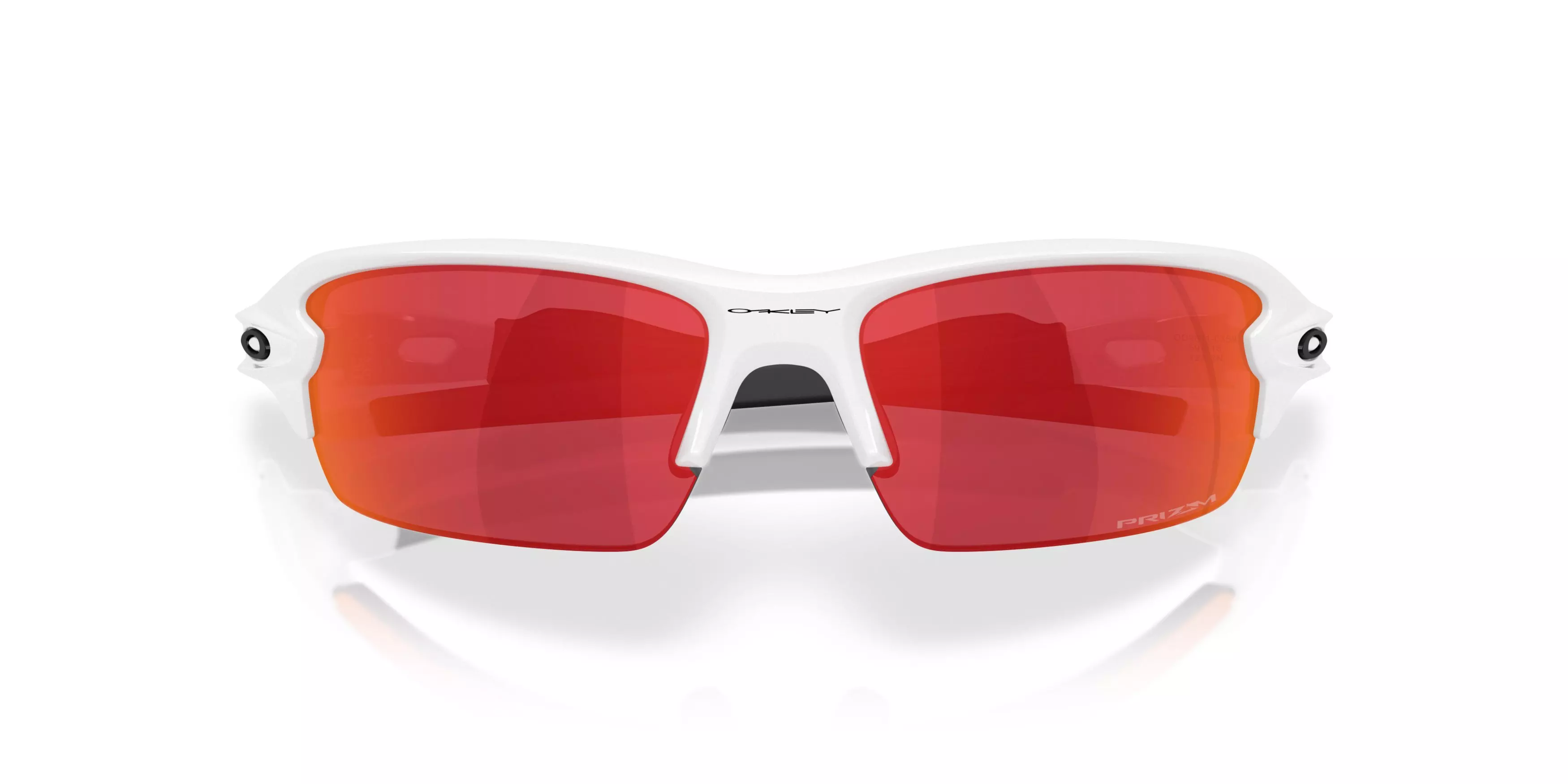 Oakley Flax 2.0 S Prizm Field Sunglasses - Polished White - WHITE/RED