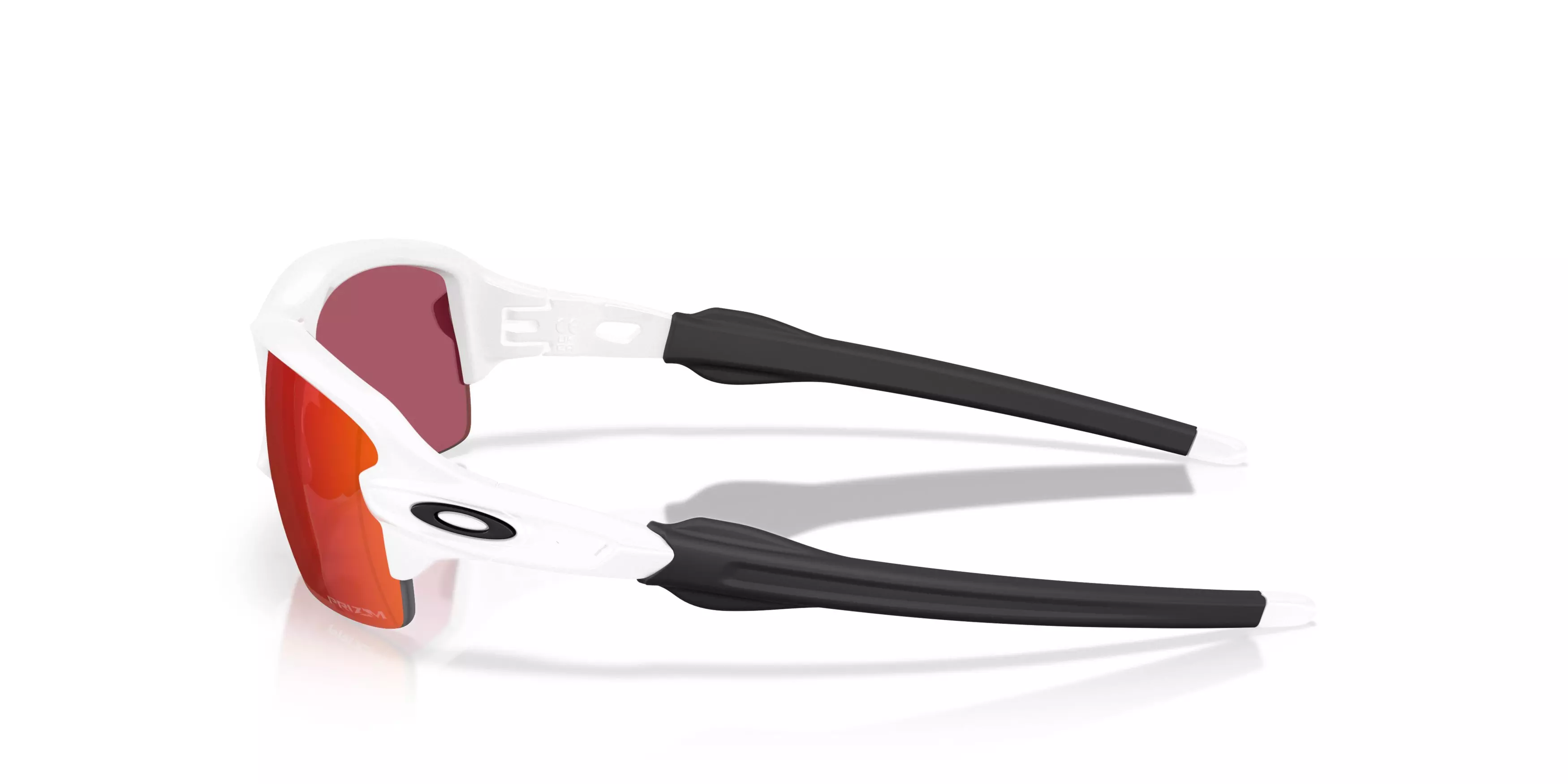 Oakley Flax 2.0 S Prizm Field Sunglasses - Polished White - WHITE/RED