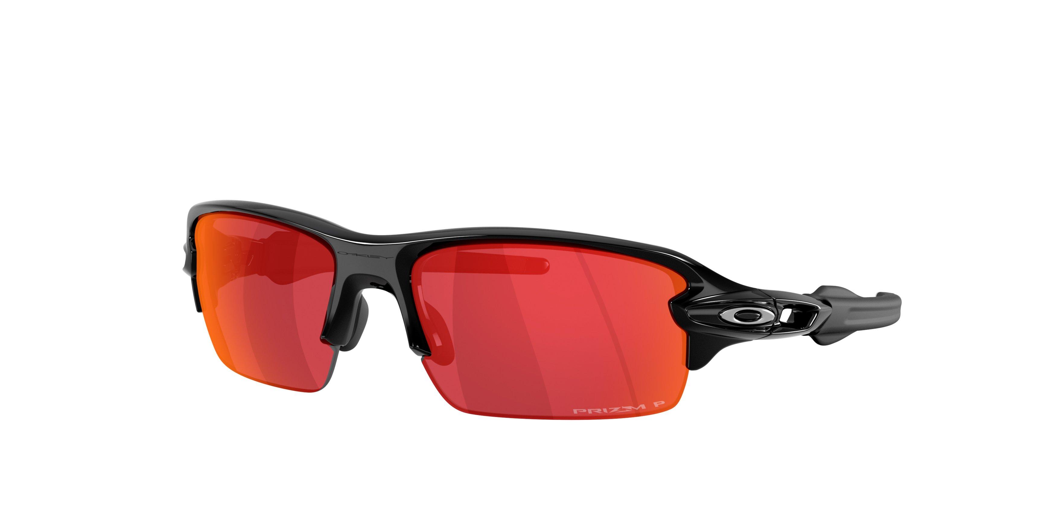Oakley Flax 2.0 S Prizm Black Polarized Sunglasses - Polished Black - BLACK/GREY Thumbnail View 1