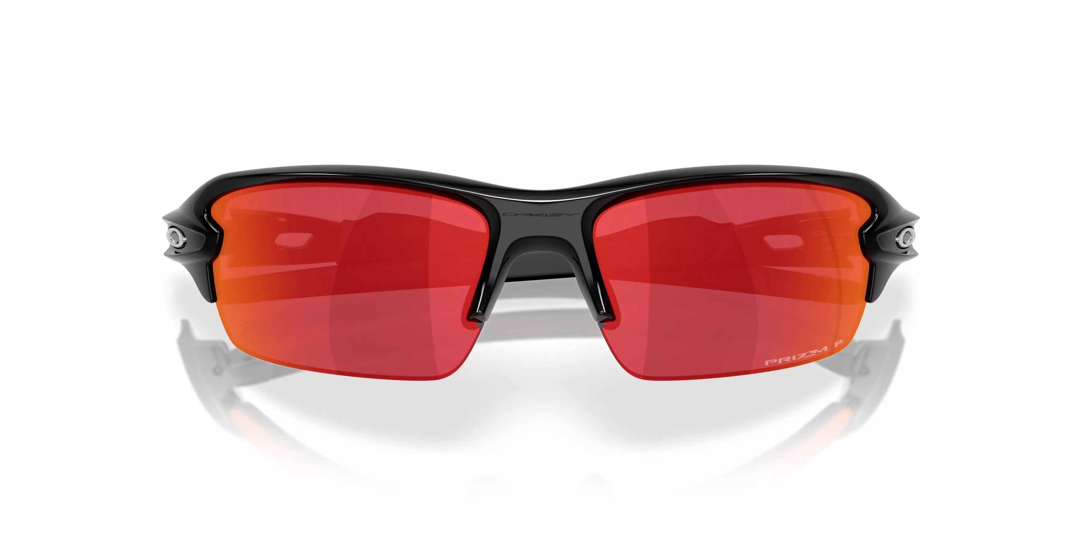 Oakley Flax 2.0 S Prizm Black Polarized Sunglasses - Polished Black - BLACK/GREY