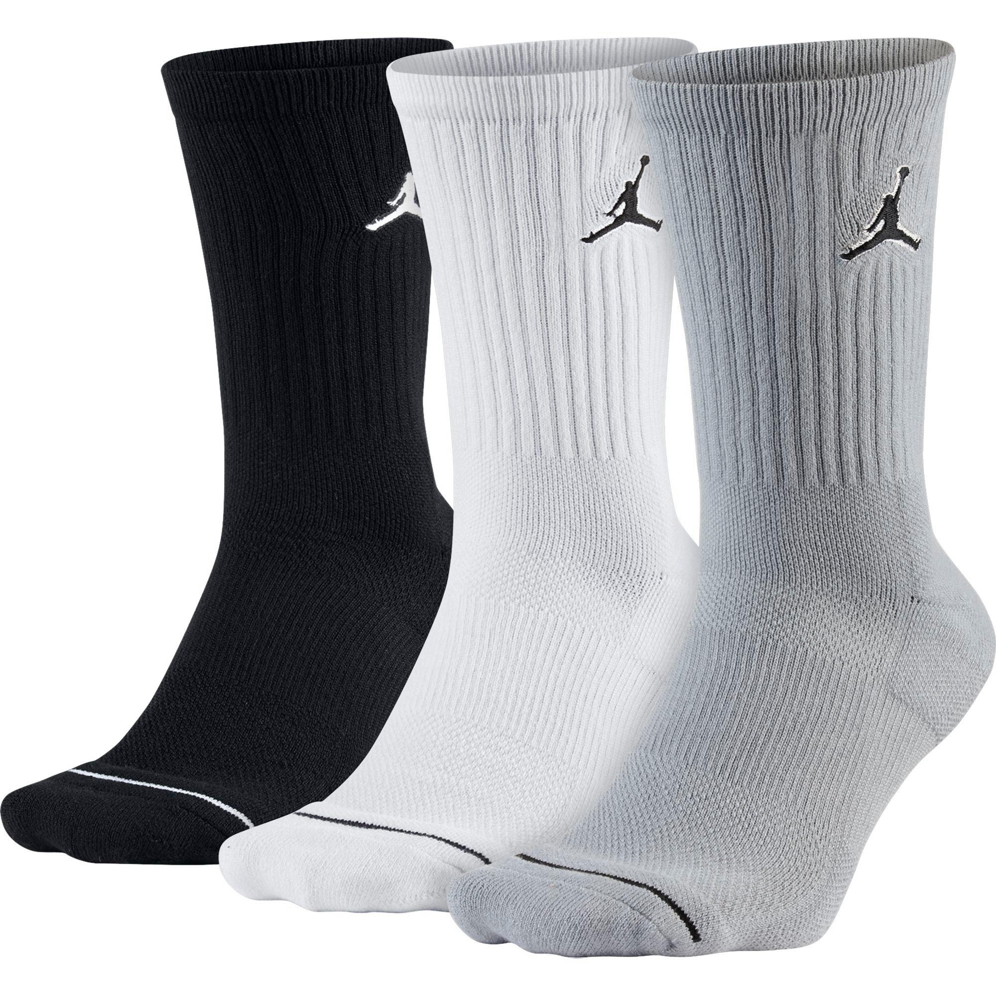 black and grey jordan socks