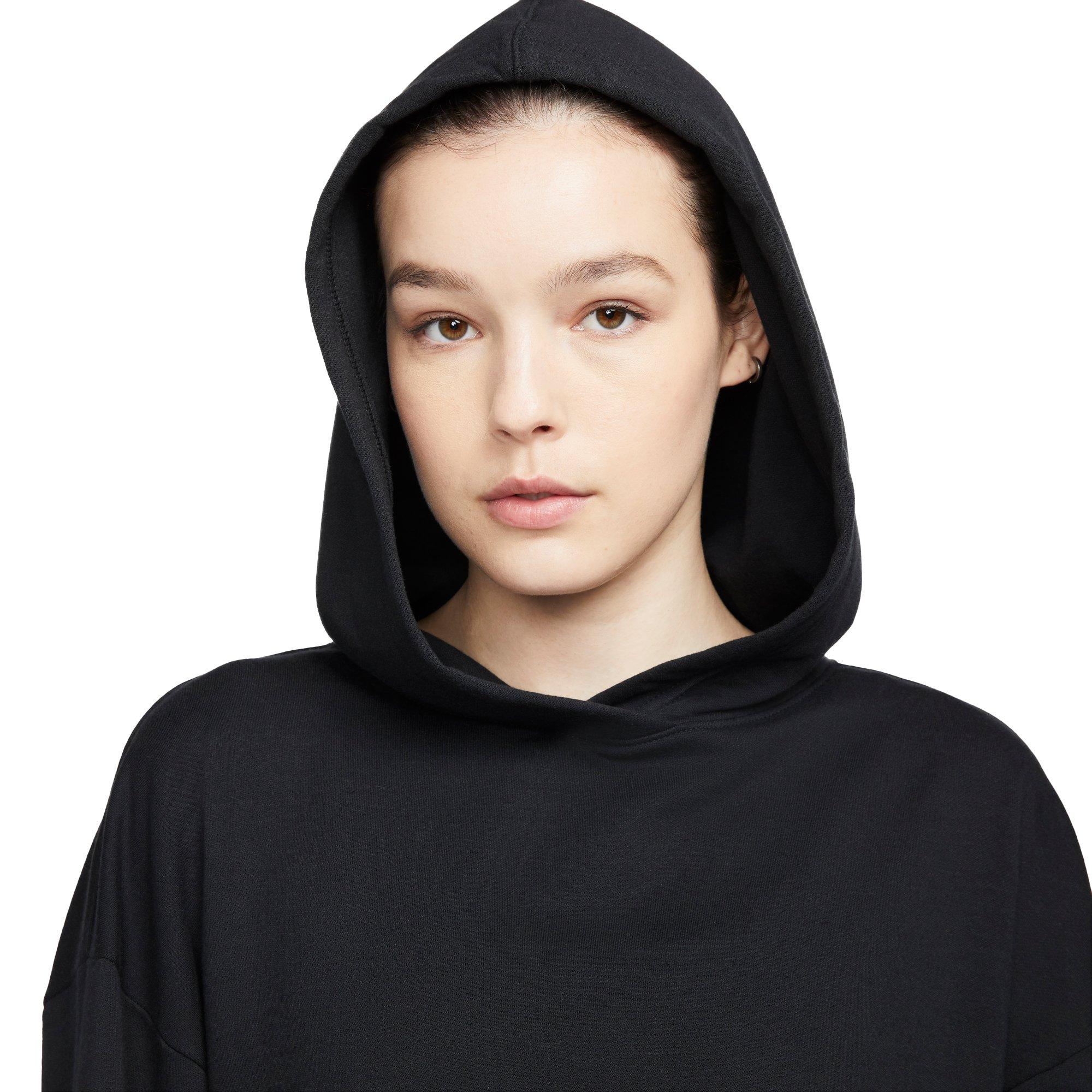 Women's cropped hoodie nike best sale yoga luxe