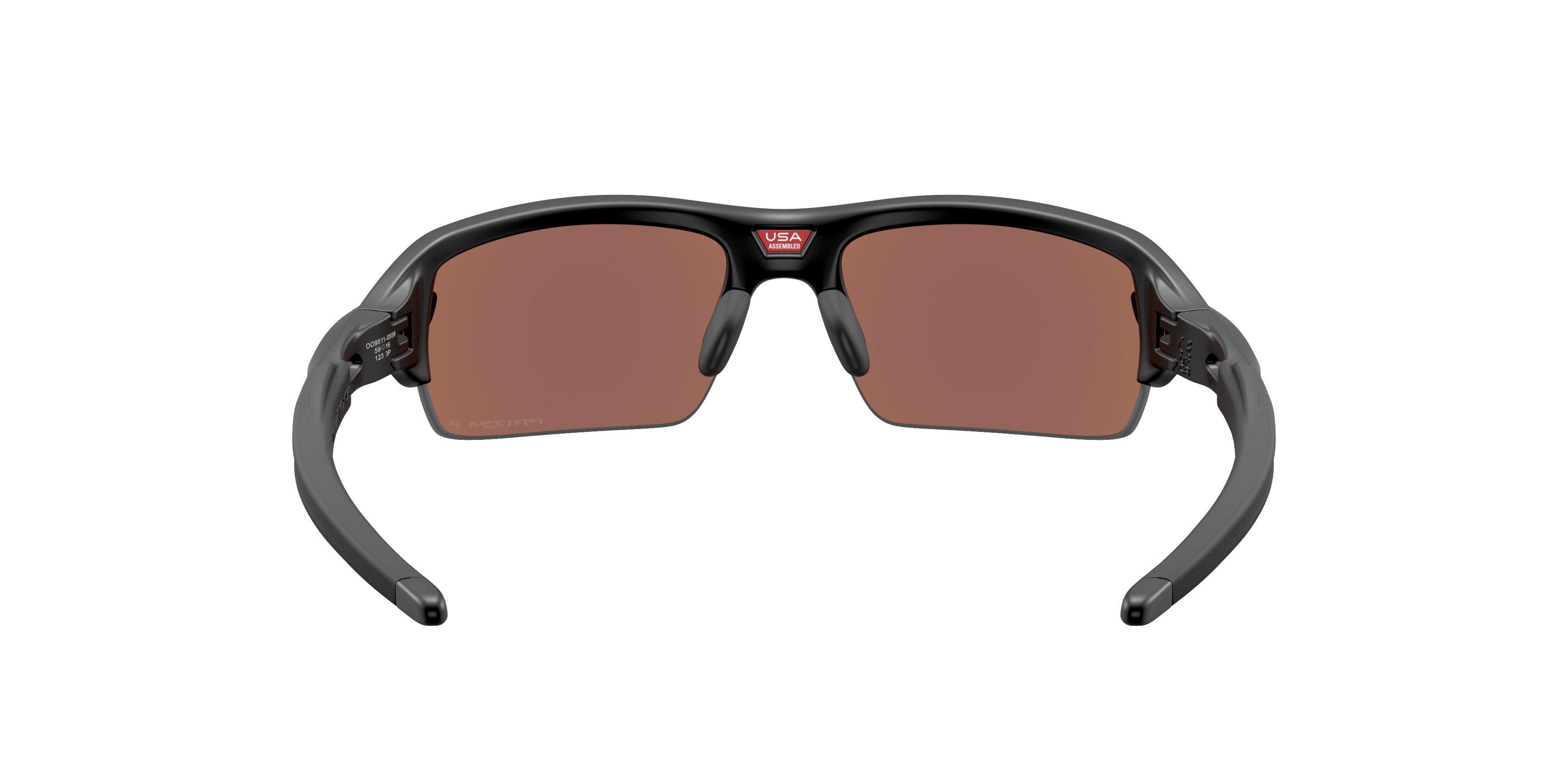 Oakley Flax 2.0 S Prizm Deep Water Polarized Sunglasses - Matte Black - BLACK/BLUE Thumbnail View 2