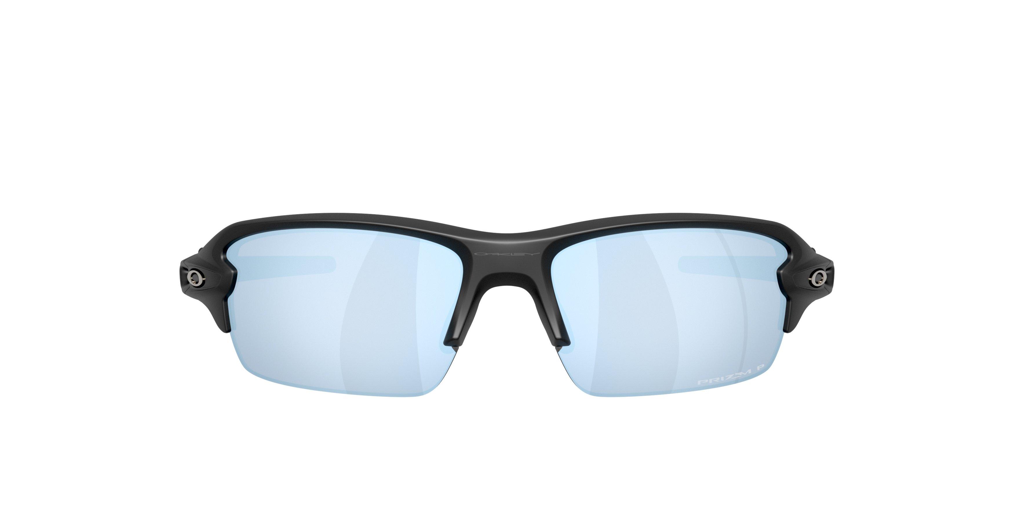 Oakley Flax 2.0 S Prizm Deep Water Polarized Sunglasses - Matte Black - BLACK/BLUE Thumbnail View 3