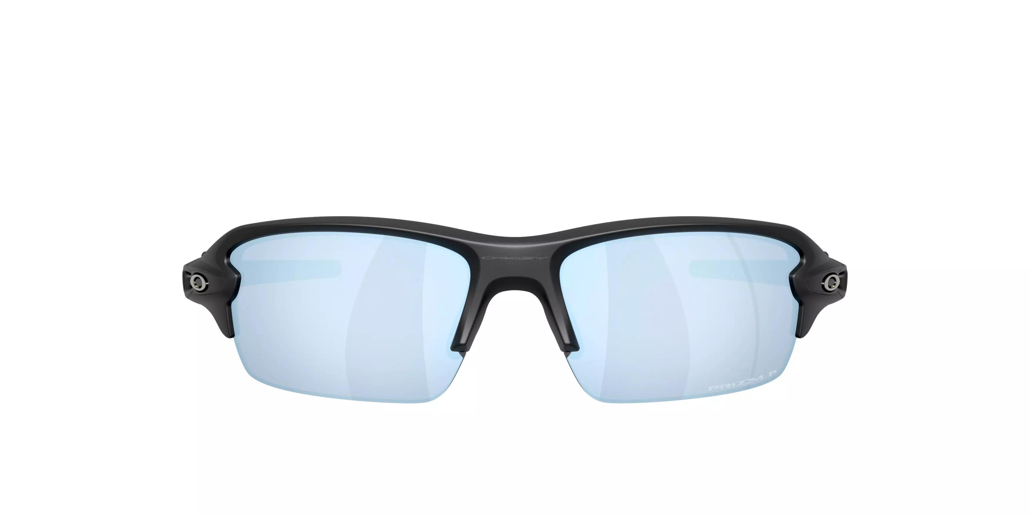 Oakley Flax 2.0 S Prizm Deep Water Polarized Sunglasses - Matte Black - BLACK/BLUE