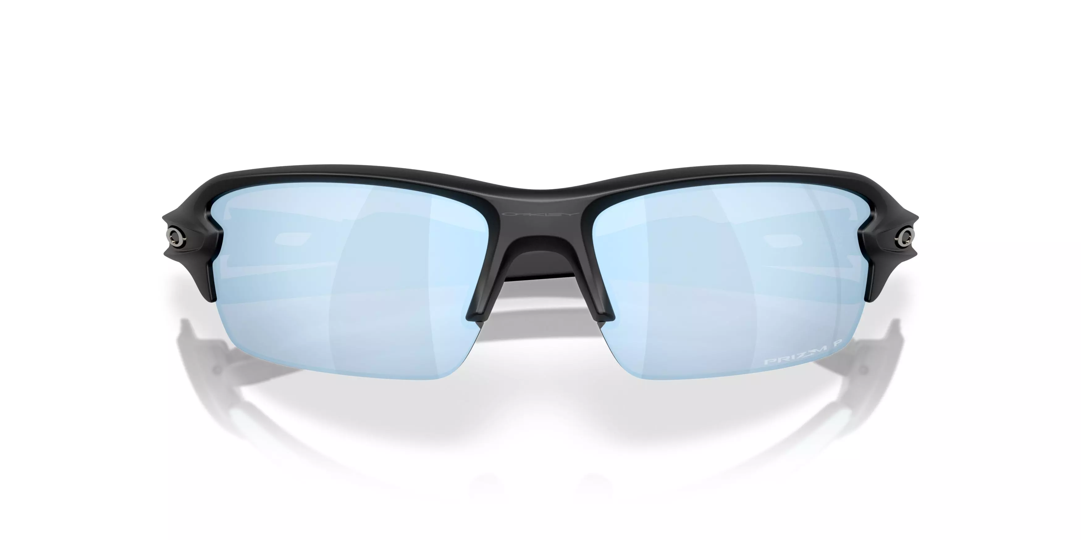 Oakley Flax 2.0 S Prizm Deep Water Polarized Sunglasses - Matte Black - BLACK/BLUE