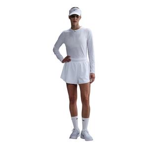 Nike Women's Court Advantage Dri-FIT Mid-Layer Tennis Top -White