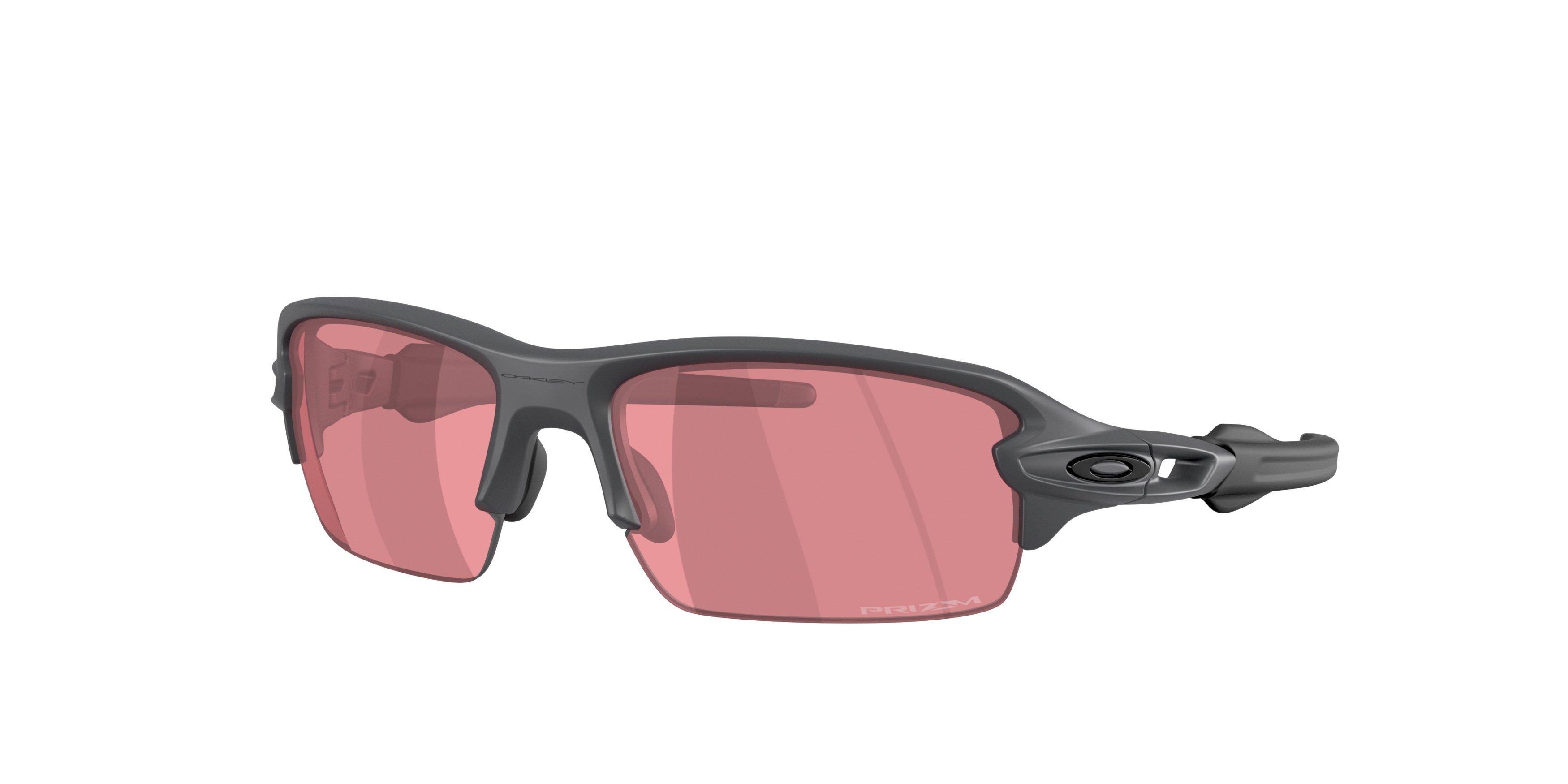 Oakley Flax 2.0 S Prizm Dark Golf Sunglasses - Matte Carbon - GREY/RED Thumbnail View 1