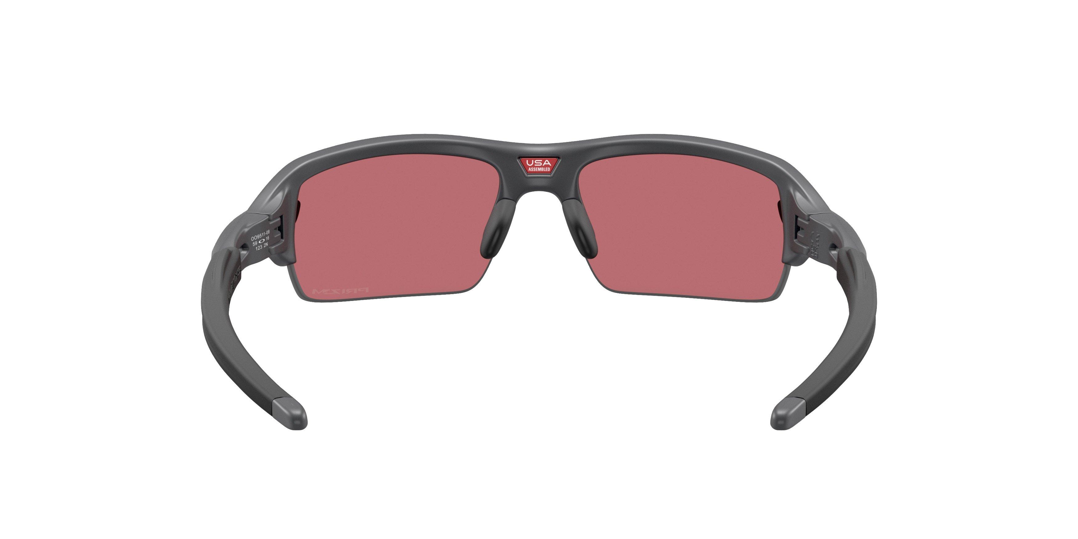 Oakley Flax 2.0 S Prizm Dark Golf Sunglasses - Matte Carbon - GREY/RED Thumbnail View 2