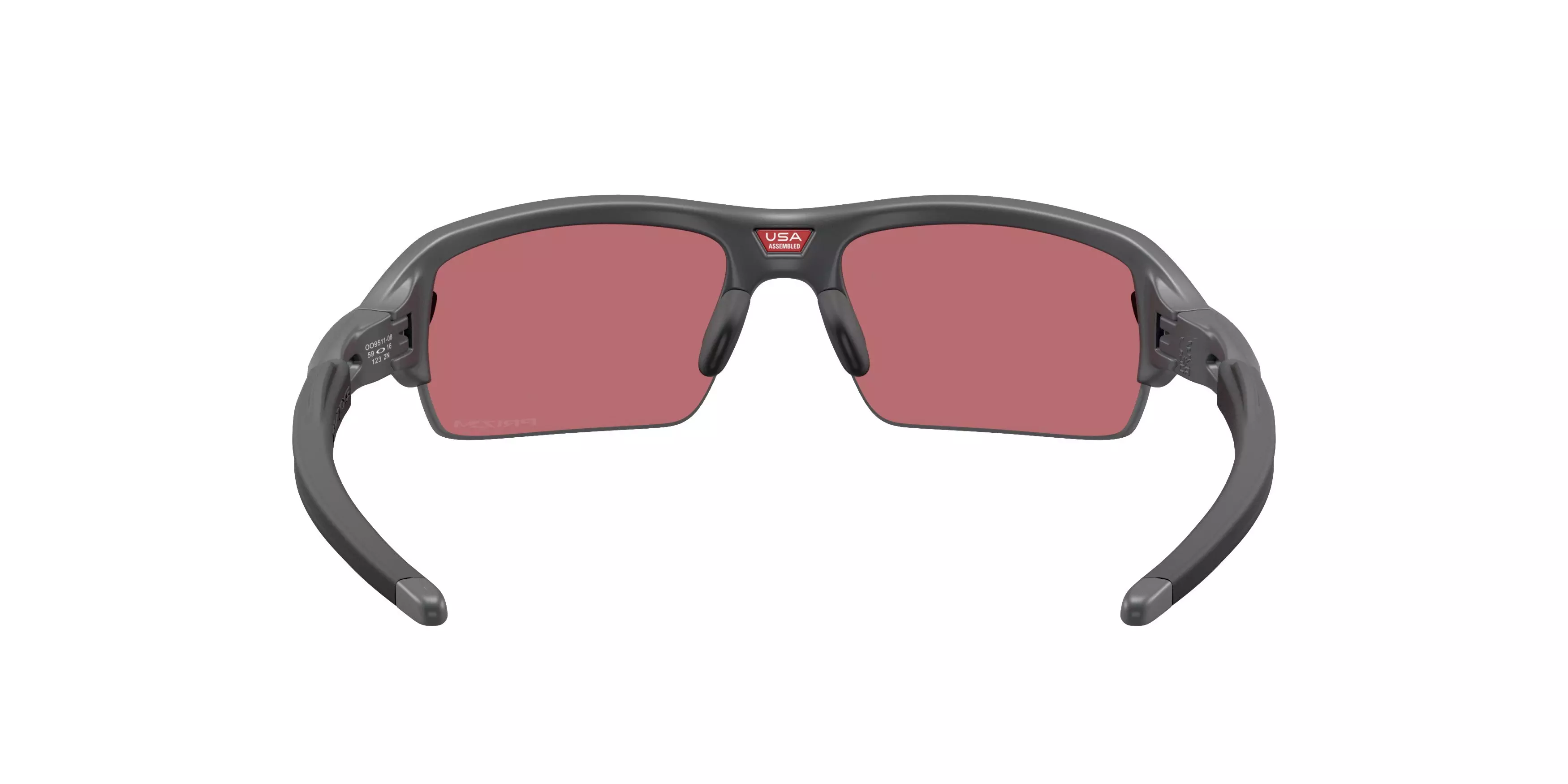 Oakley Flax 2.0 S Prizm Dark Golf Sunglasses - Matte Carbon - GREY/RED