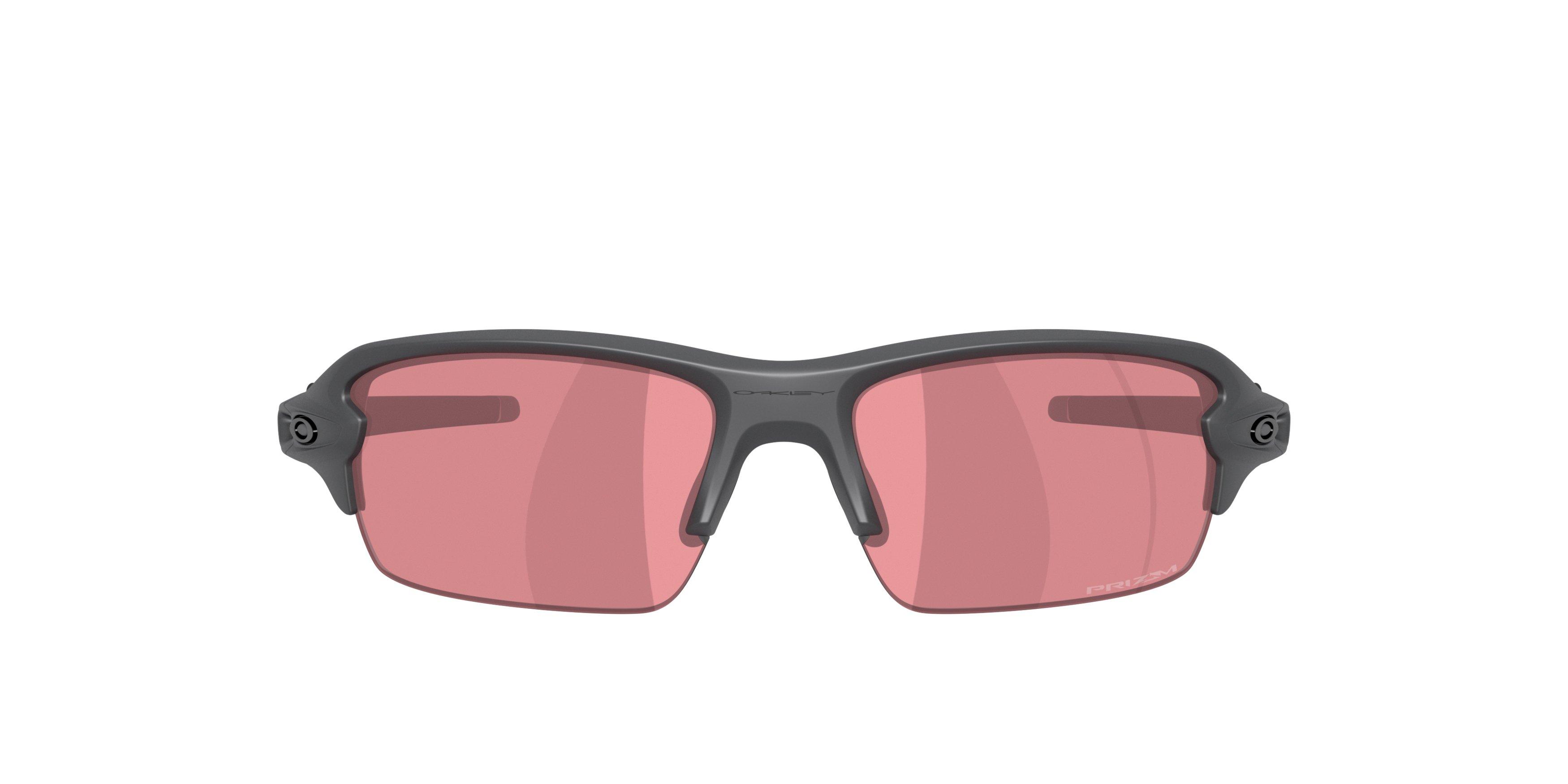 Oakley Flax 2.0 S Prizm Dark Golf Sunglasses - Matte Carbon - GREY/RED Thumbnail View 3