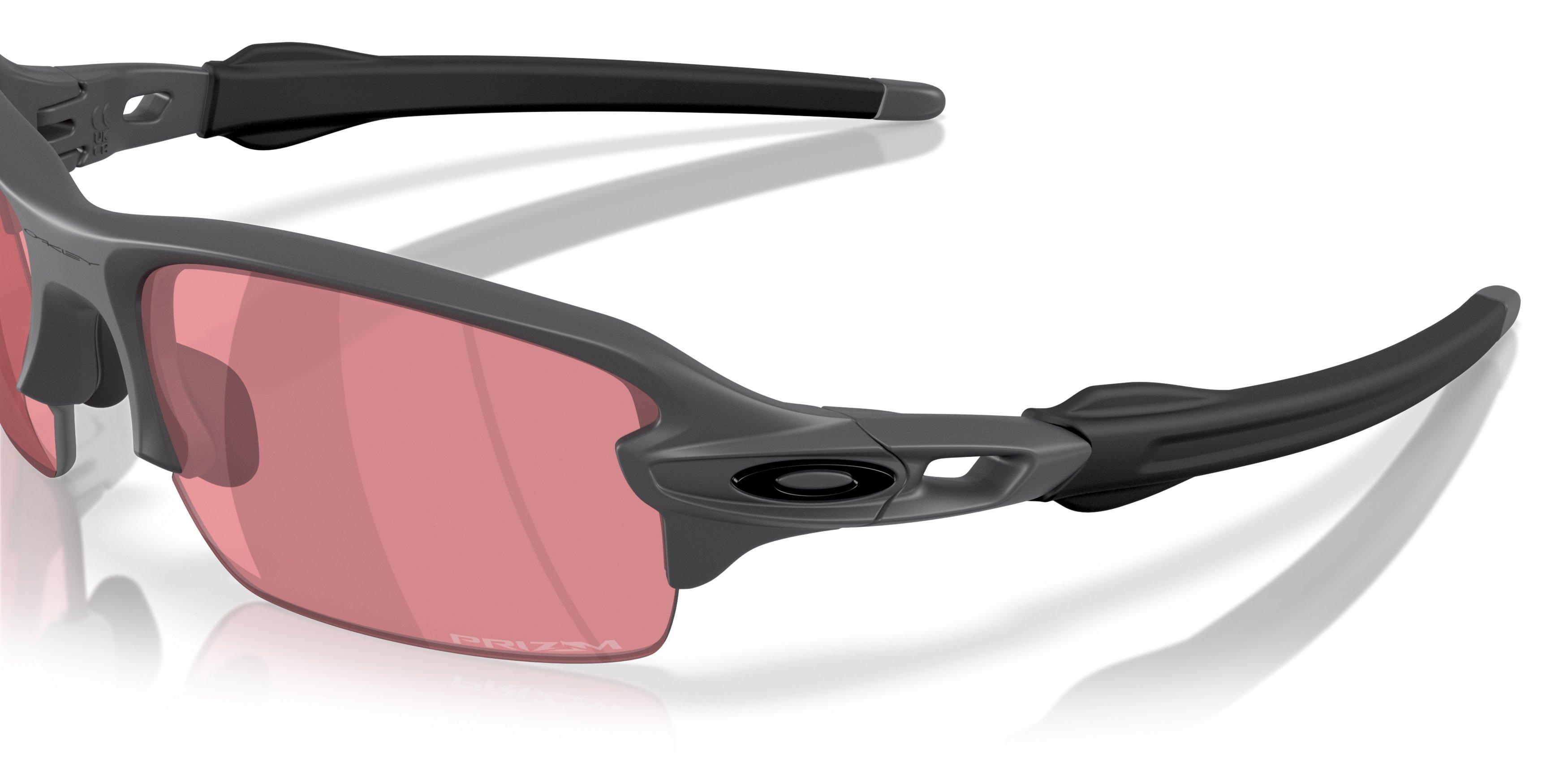 Oakley Flax 2.0 S Prizm Dark Golf Sunglasses - Matte Carbon - GREY/RED Thumbnail View 5