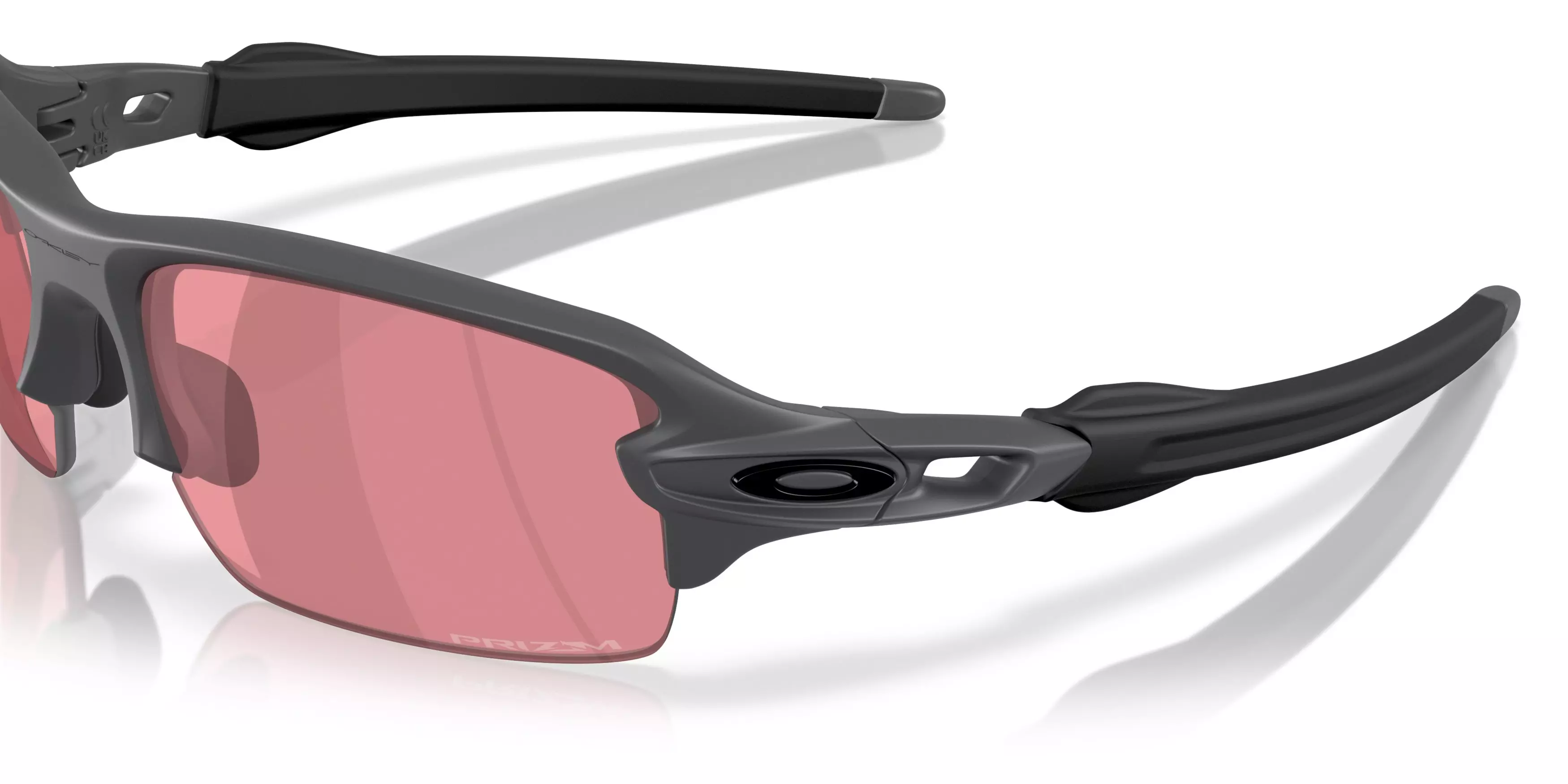 Oakley Flax 2.0 S Prizm Dark Golf Sunglasses - Matte Carbon - GREY/RED