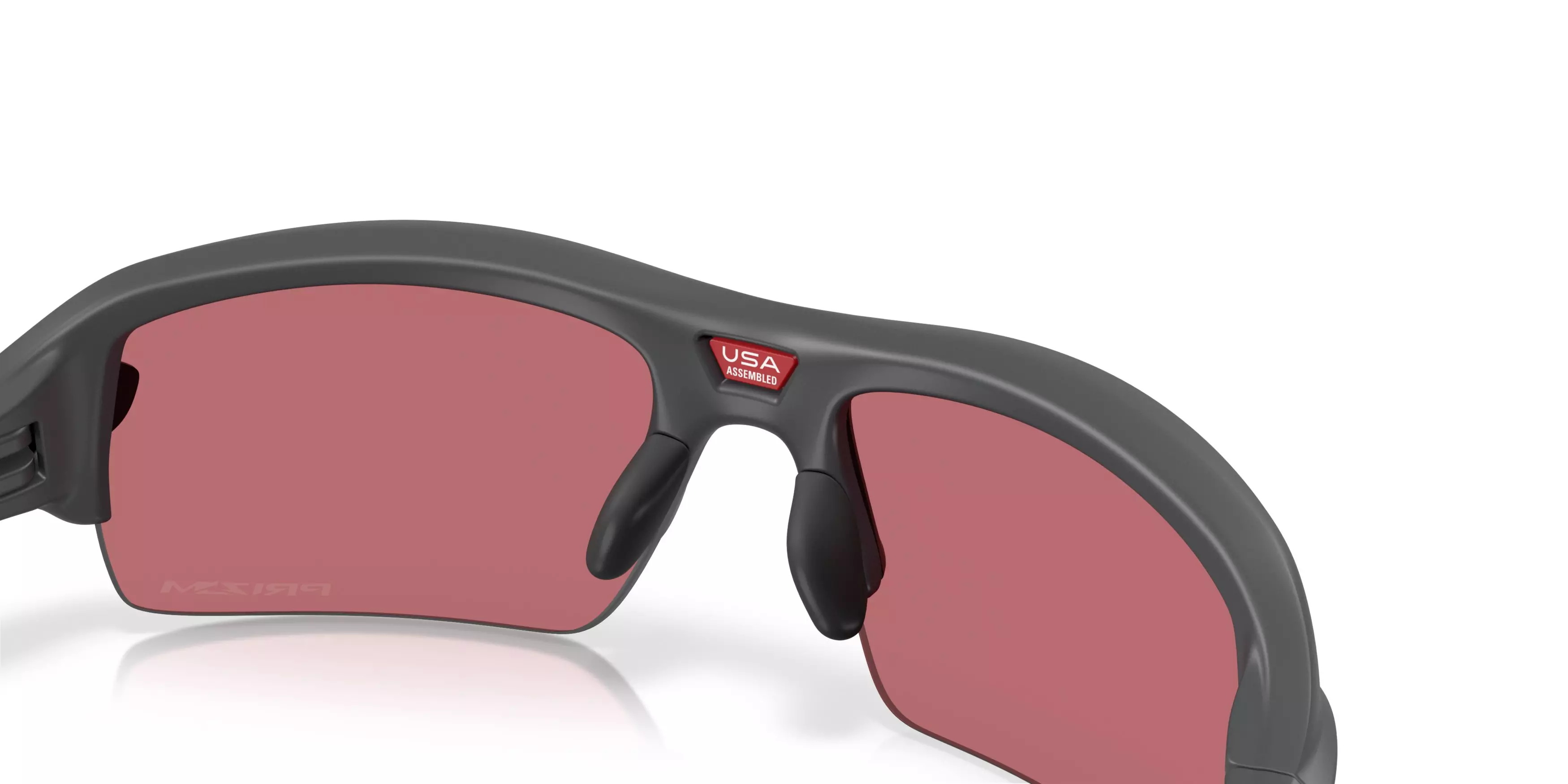 Oakley Flax 2.0 S Prizm Dark Golf Sunglasses - Matte Carbon - GREY/RED