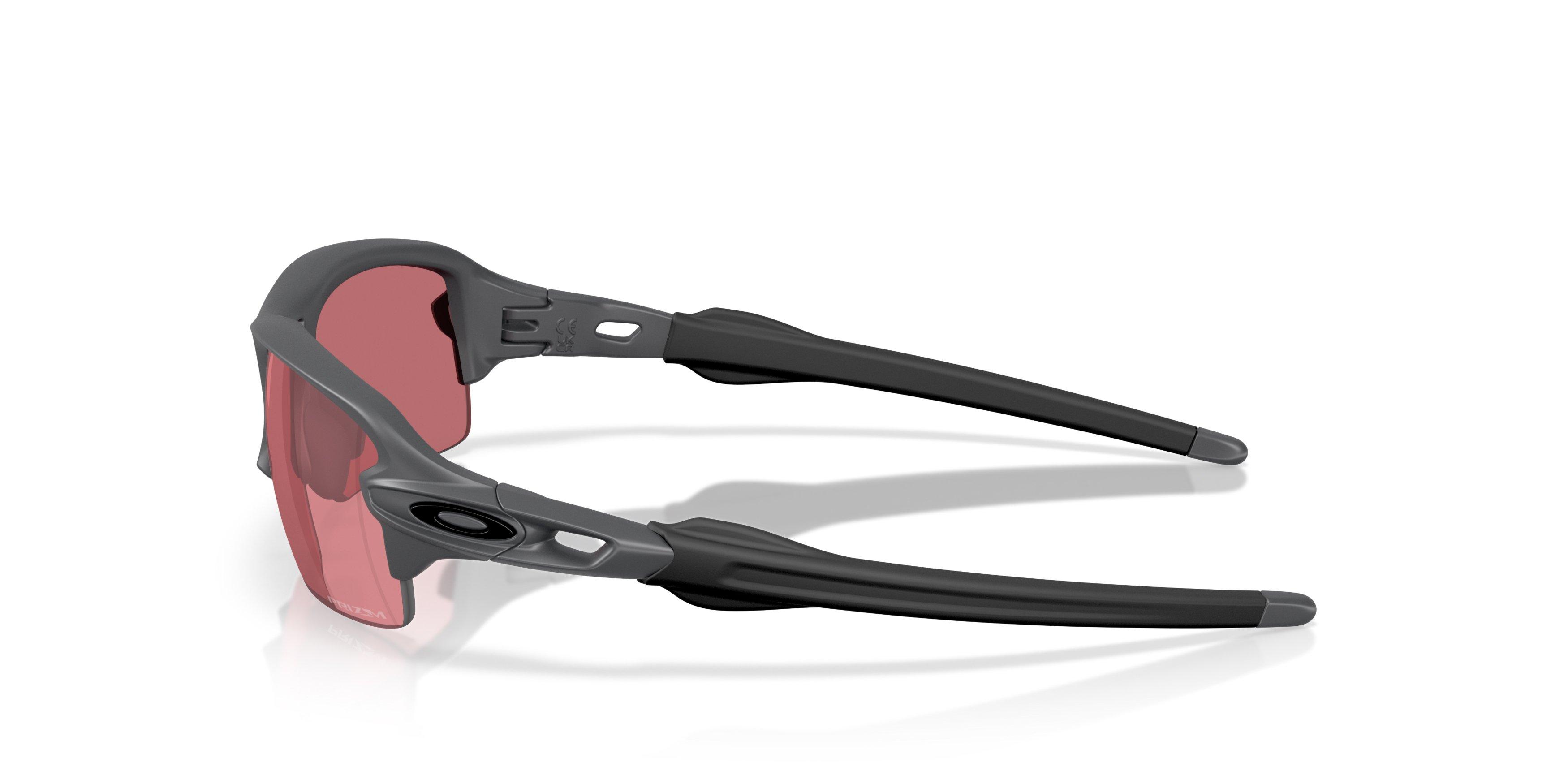 Oakley Flax 2.0 S Prizm Dark Golf Sunglasses - Matte Carbon - GREY/RED Thumbnail View 8