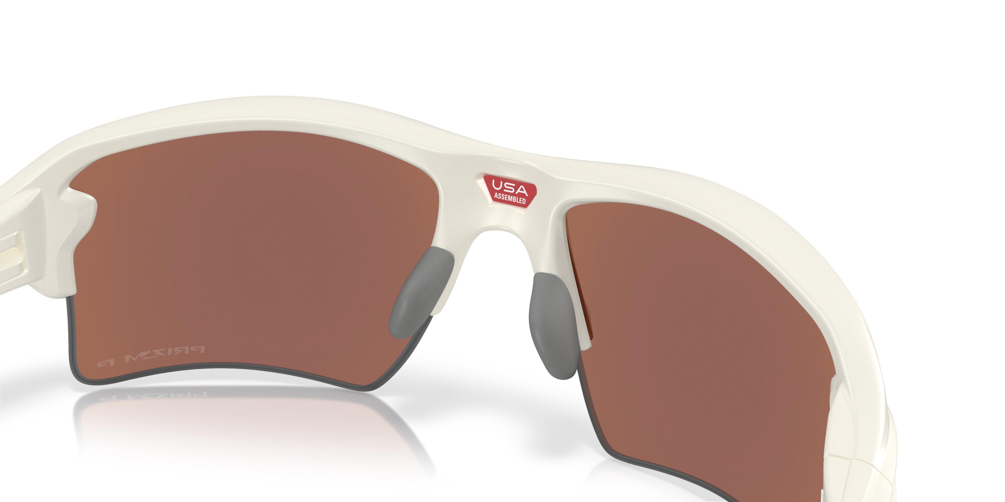 Oakley Flax 2.0 XL Prizm Deep Water Polarized Sunglasses - Matte Mist - WHITE/BLUE Thumbnail View 6