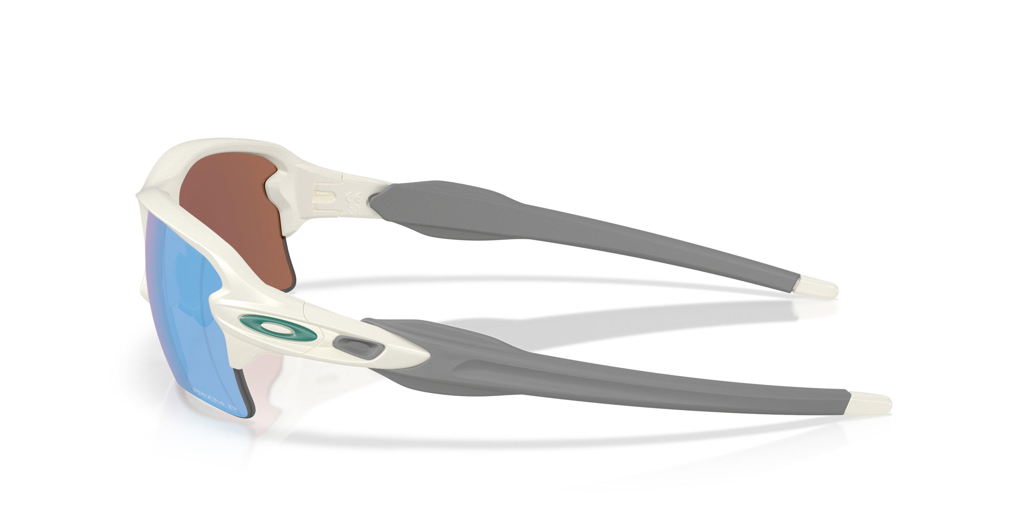 Oakley Flax 2.0 XL Prizm Deep Water Polarized Sunglasses - Matte Mist - WHITE/BLUE Thumbnail View 8