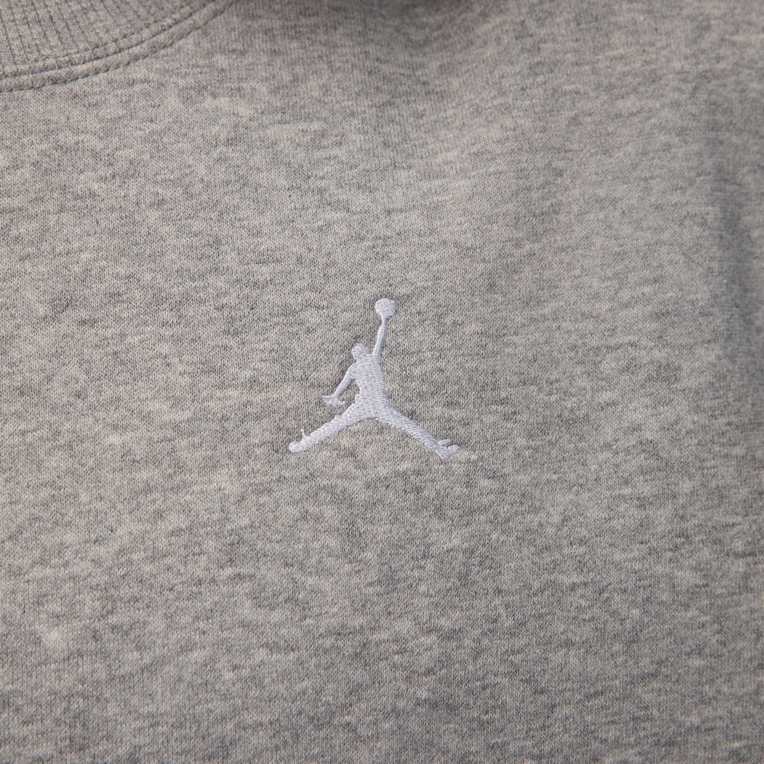 Jordan Women's Brooklyn Fleece Crew-Neck Sweatshirt -Grey - GREY/WHITE Thumbnail View 4