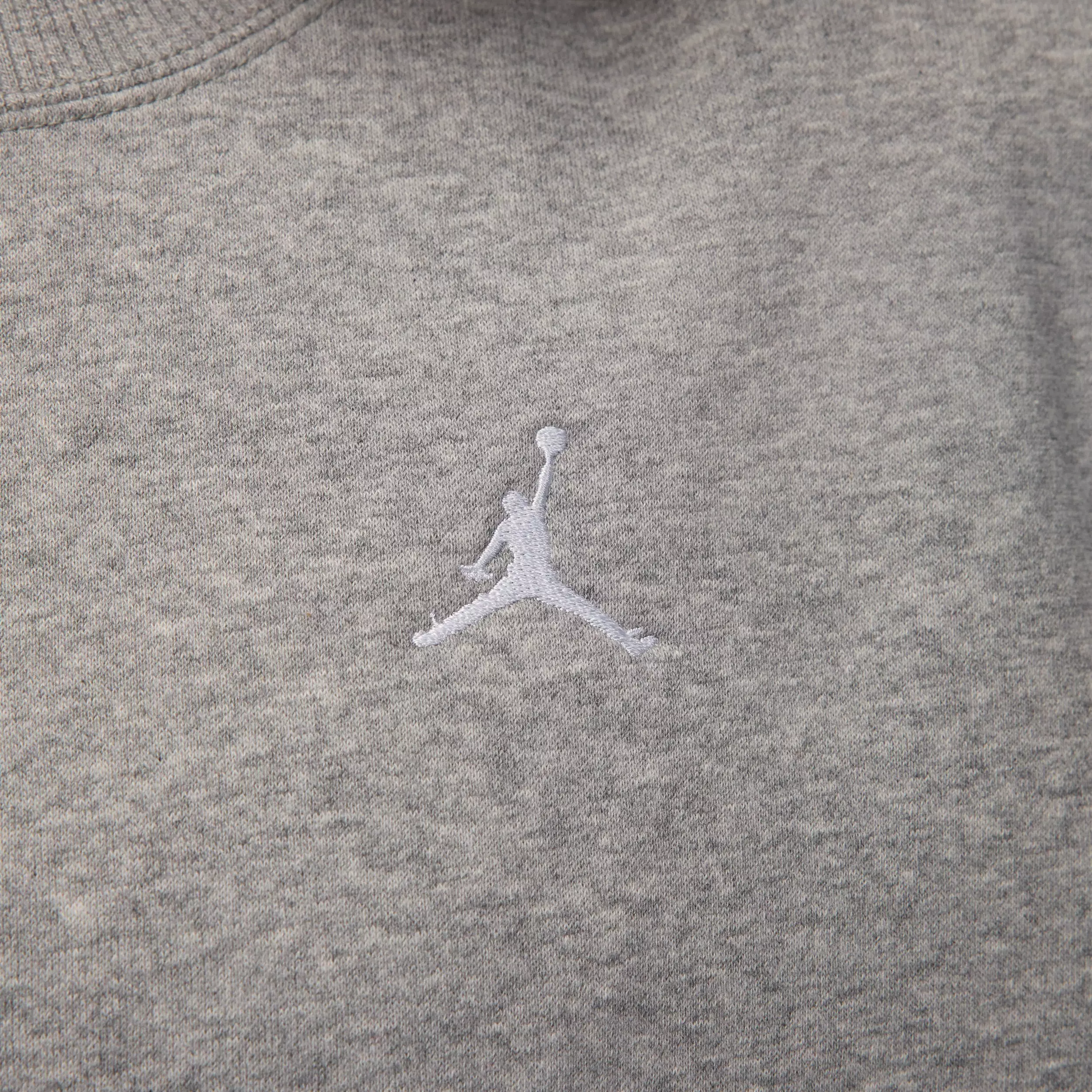 Jordan Women's Brooklyn Fleece Crew-Neck Sweatshirt -Grey - GREY/WHITE