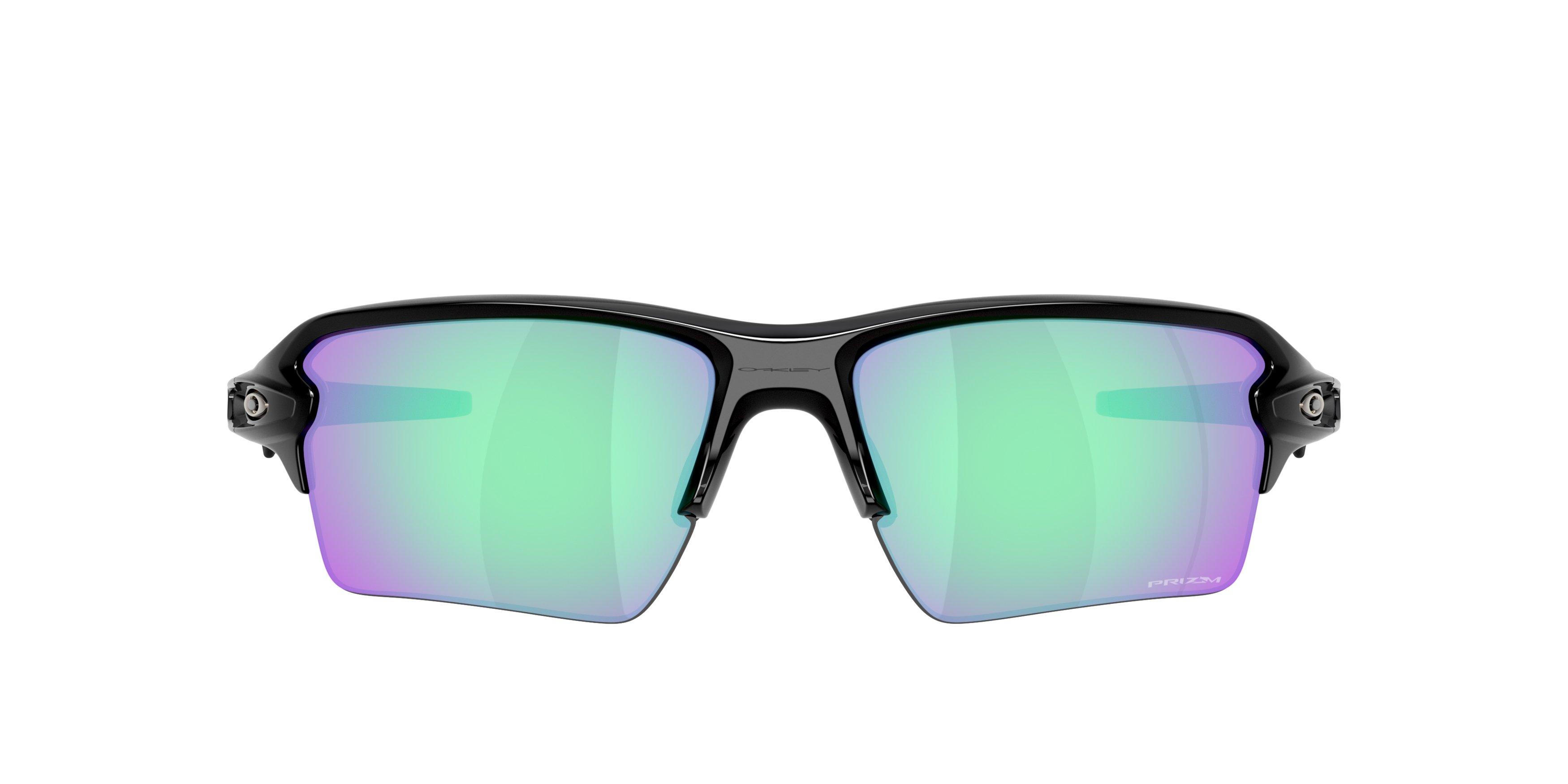 Oakley Flax 2.0 XXL Prizm Golf Sunglasses - Polished Black - BLACK/GREEN Thumbnail View 3