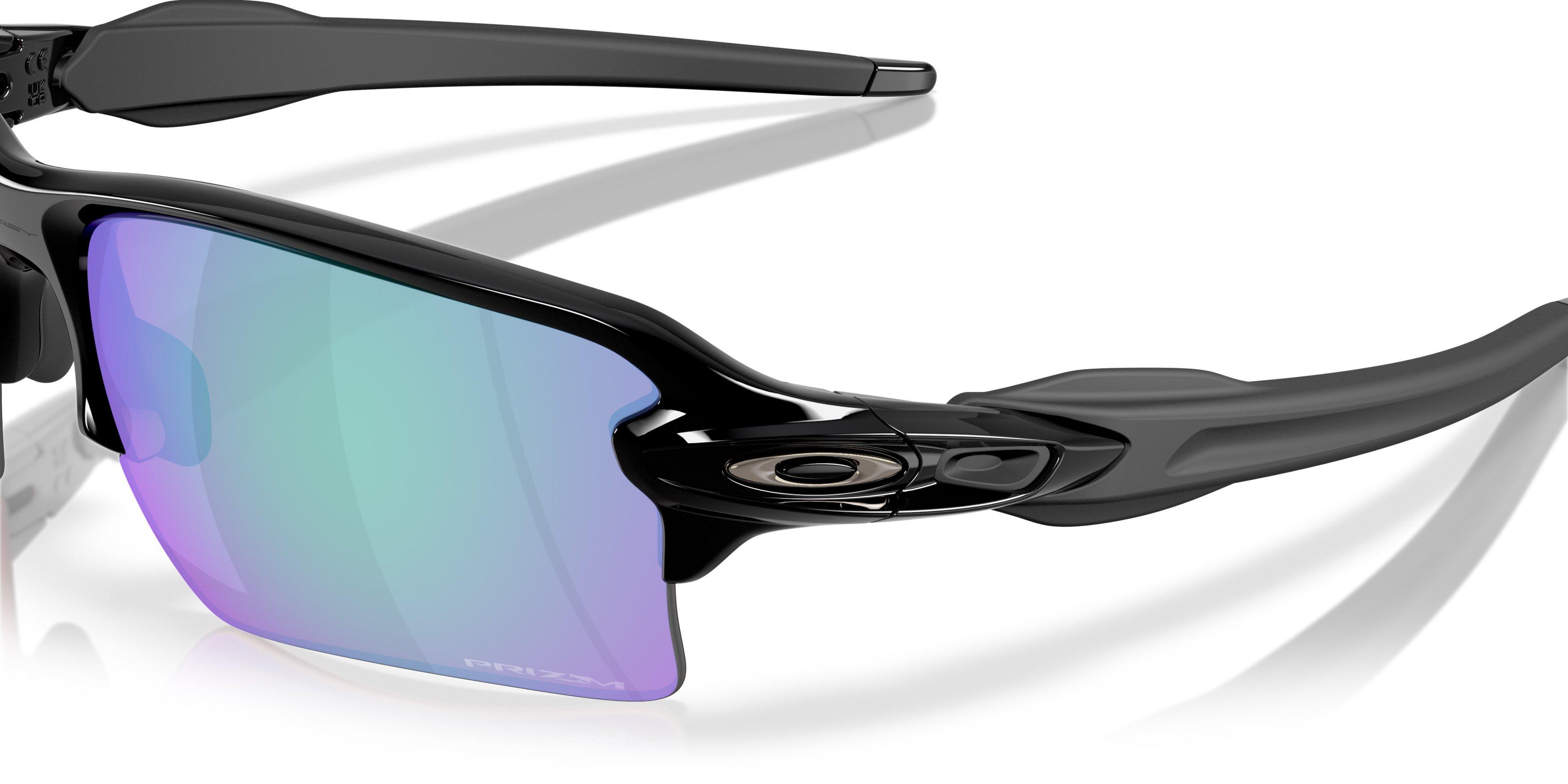 Oakley Flax 2.0 XXL Prizm Golf Sunglasses - Polished Black - BLACK/GREEN Thumbnail View 5