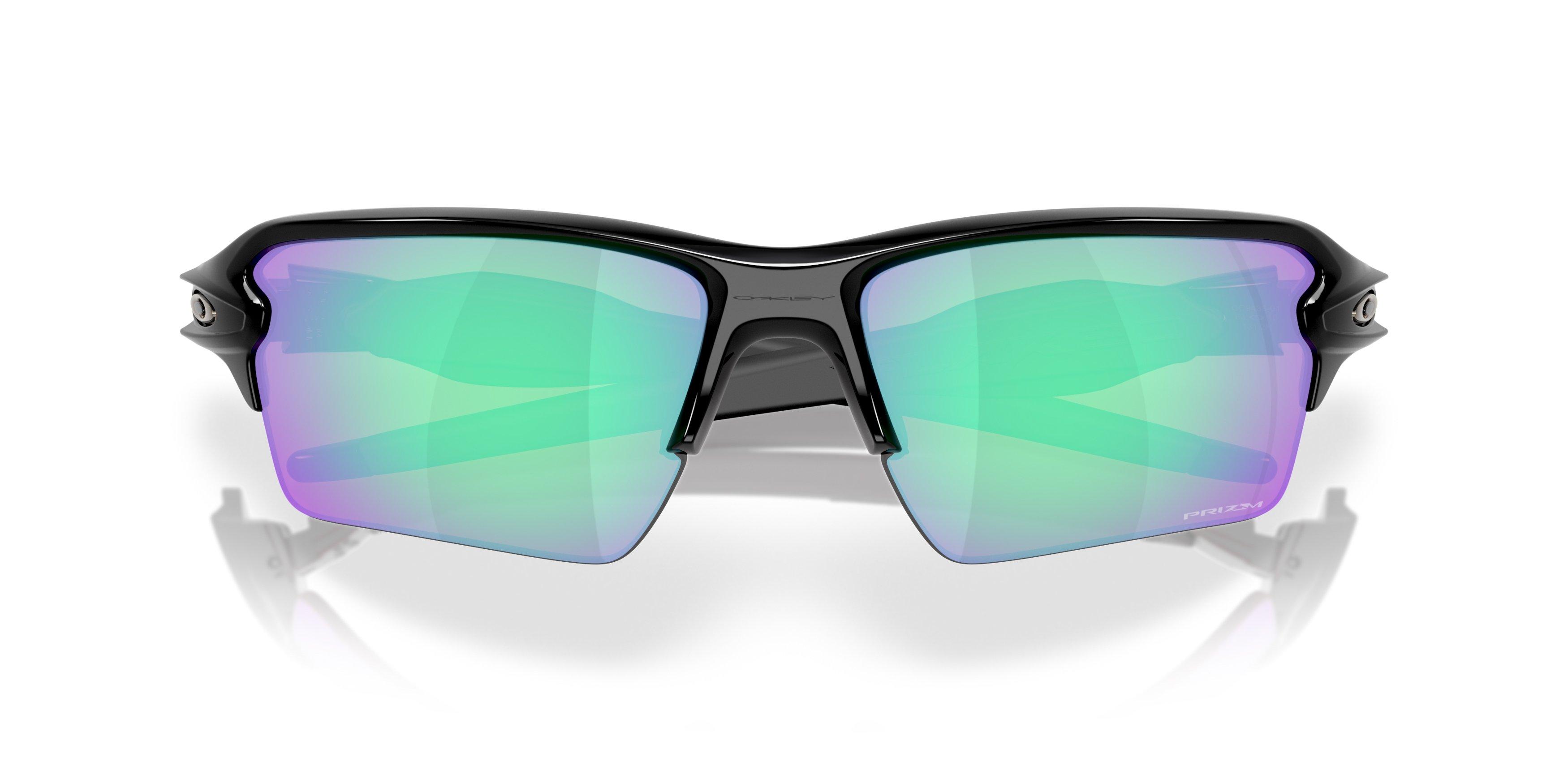 Oakley Flax 2.0 XXL Prizm Golf Sunglasses - Polished Black - BLACK/GREEN Thumbnail View 7