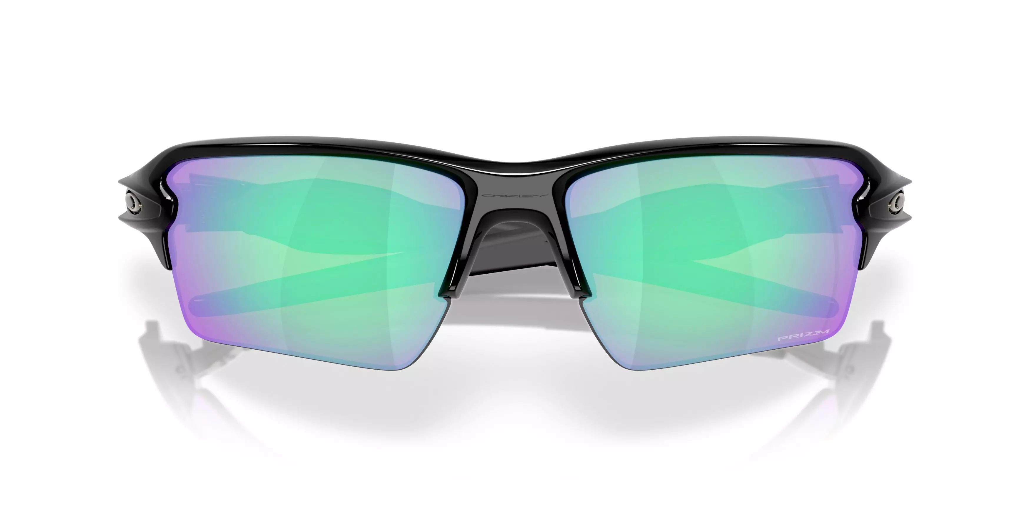 Oakley Flax 2.0 XXL Prizm Golf Sunglasses - Polished Black - BLACK/GREEN