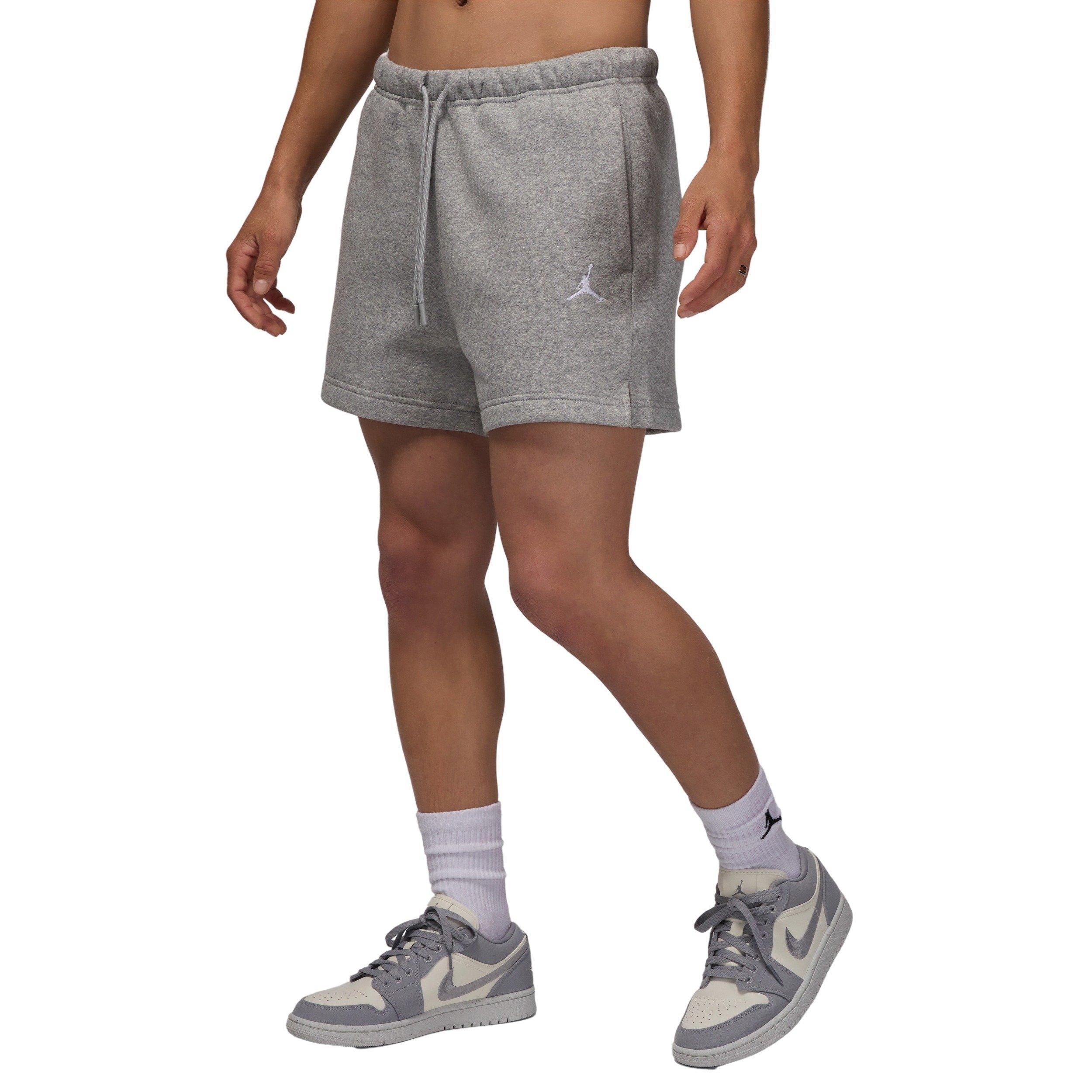 Jordan Women' Brooklyn Fleece Shorts -Grey - GREY/WHITE Thumbnail View 5