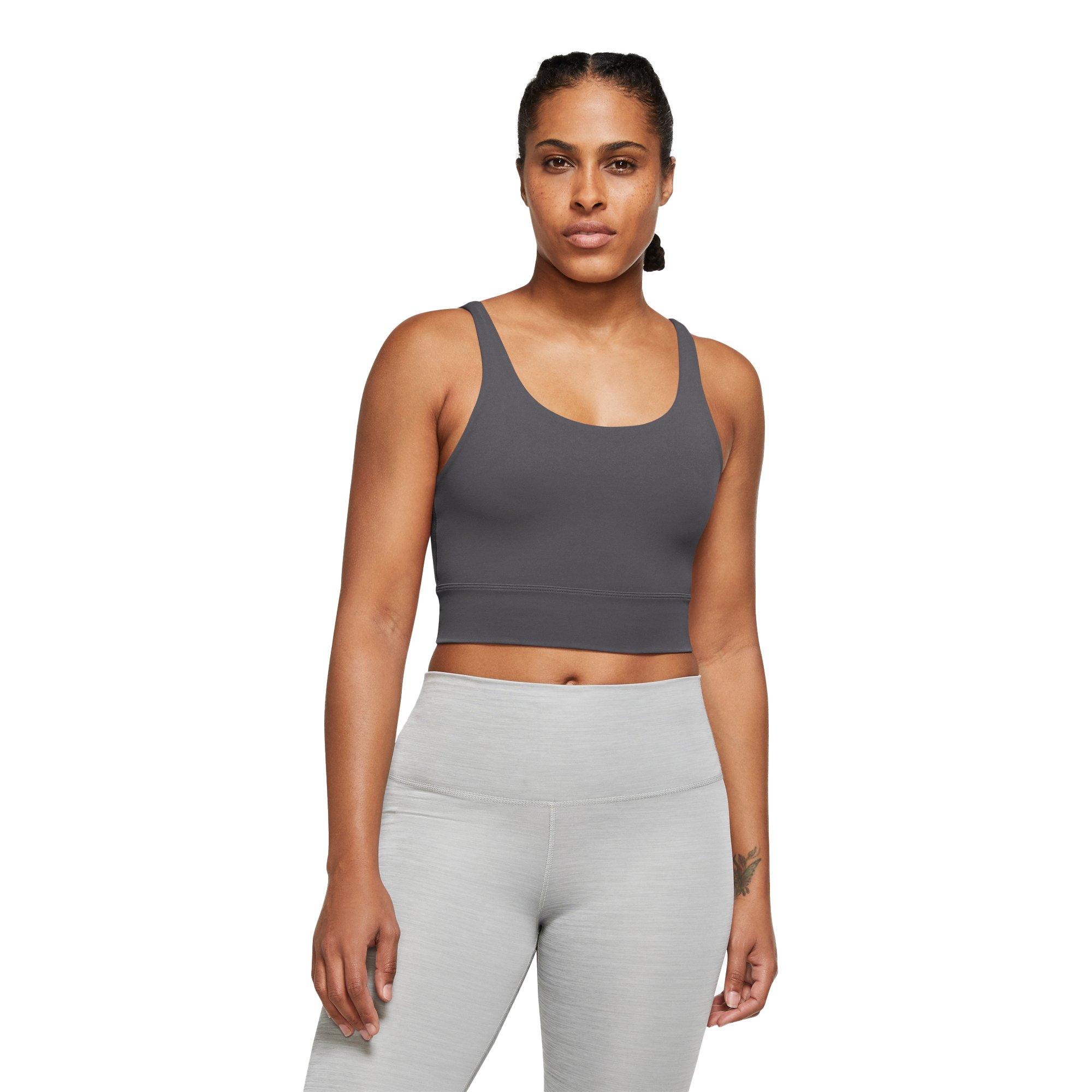 Nike Women's Yoga Luxe Infinalon Crop Top In Grey