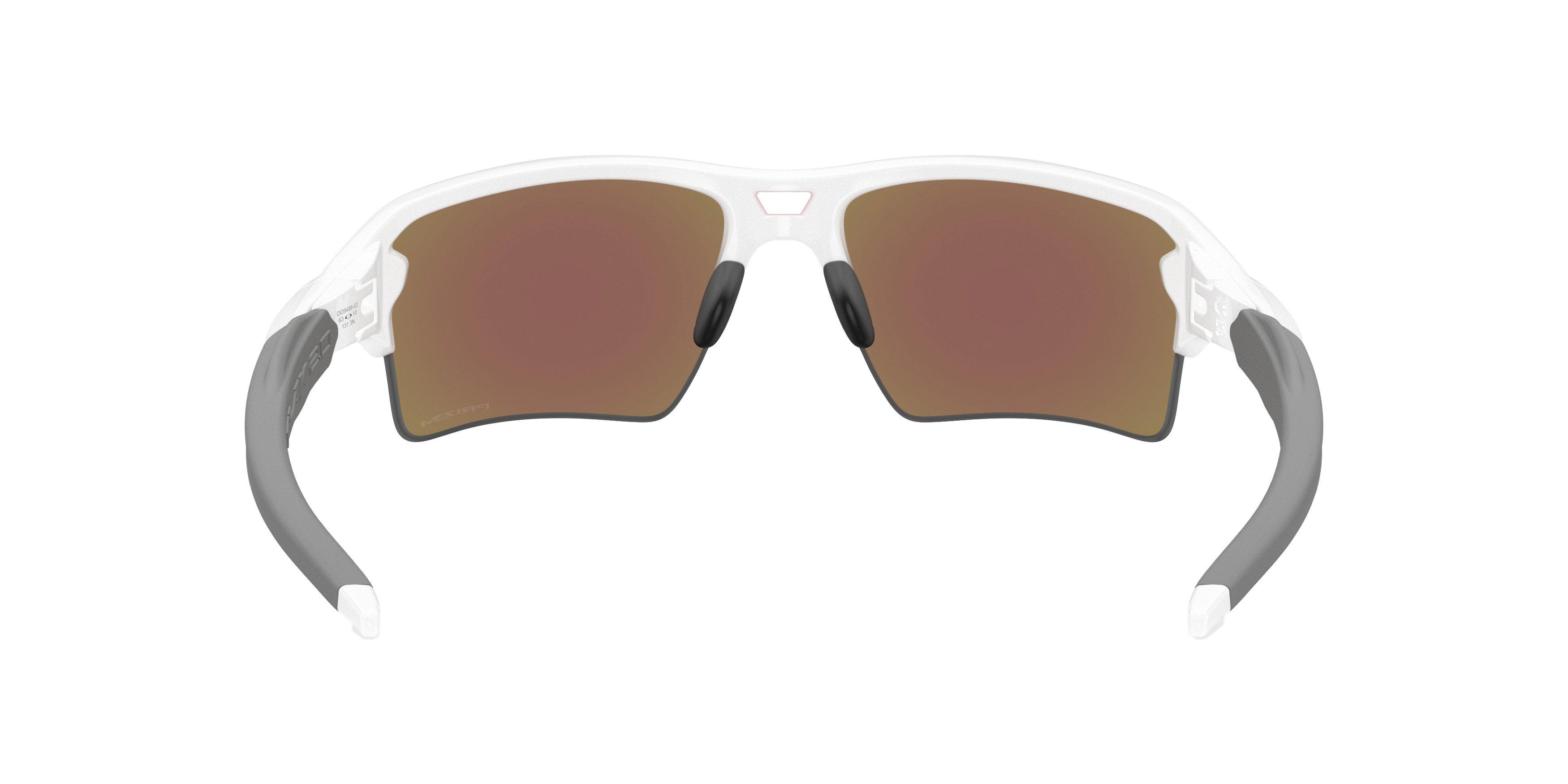 Oakley Flax 2.0 XXL Prizm Sapphire Sunglasses - Polished White - WHITE/BLUE Thumbnail View 2