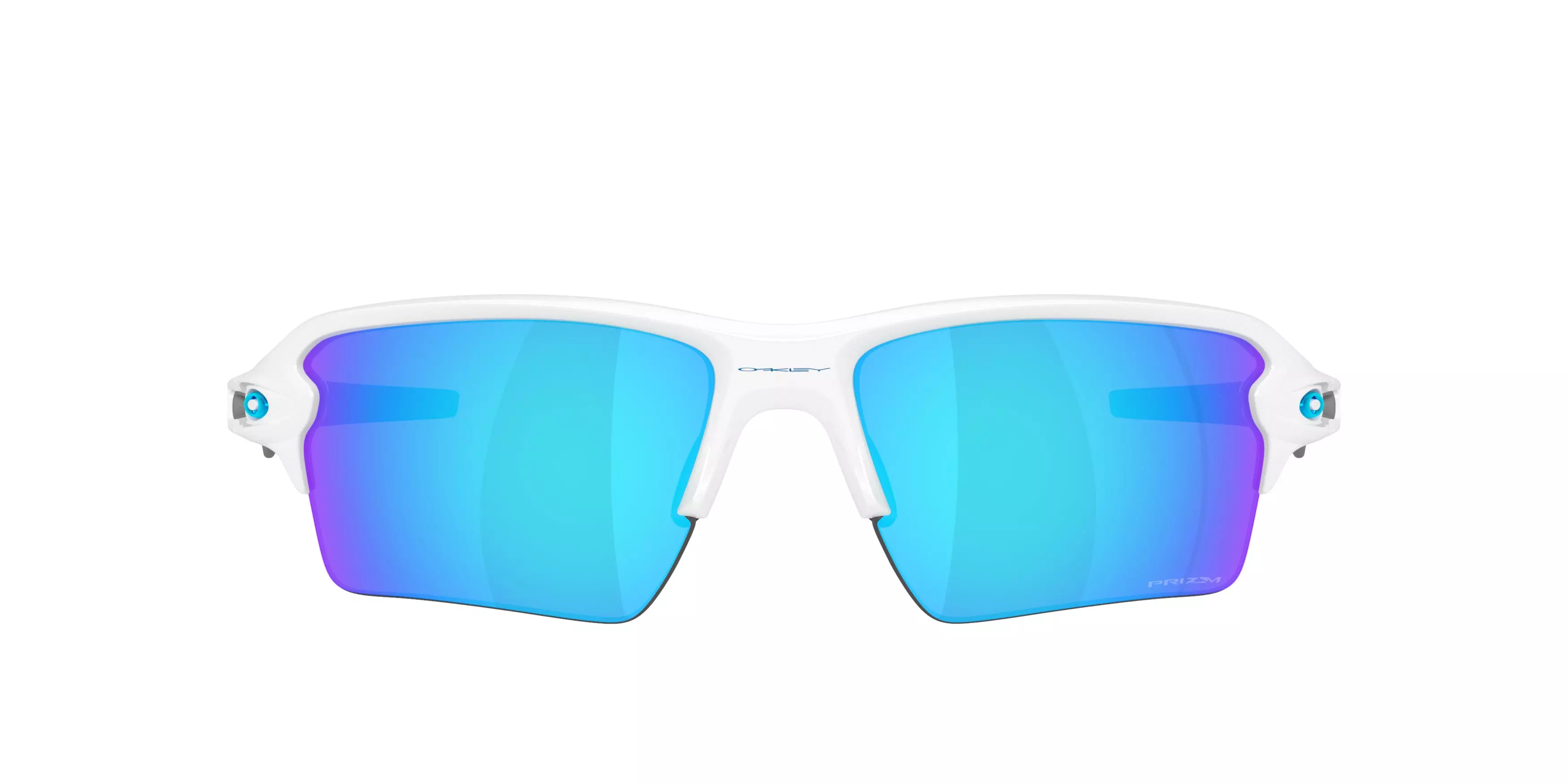 Oakley Flax 2.0 XXL Prizm Sapphire Sunglasses - Polished White - WHITE/BLUE