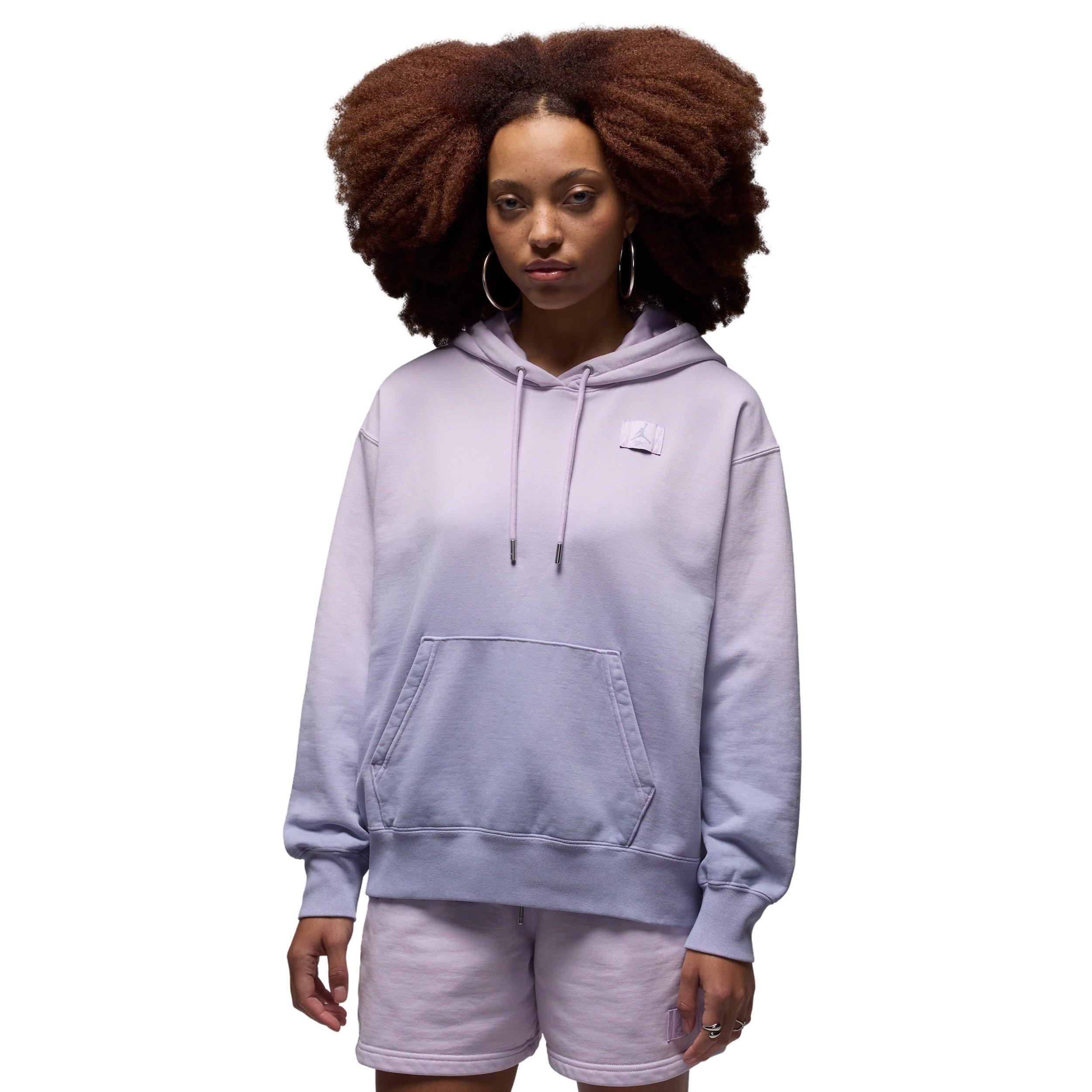 Jordan Women's Flight Fleece Dip-Dyed Pullover Hoodie -Purple - PURPLE Thumbnail View 1