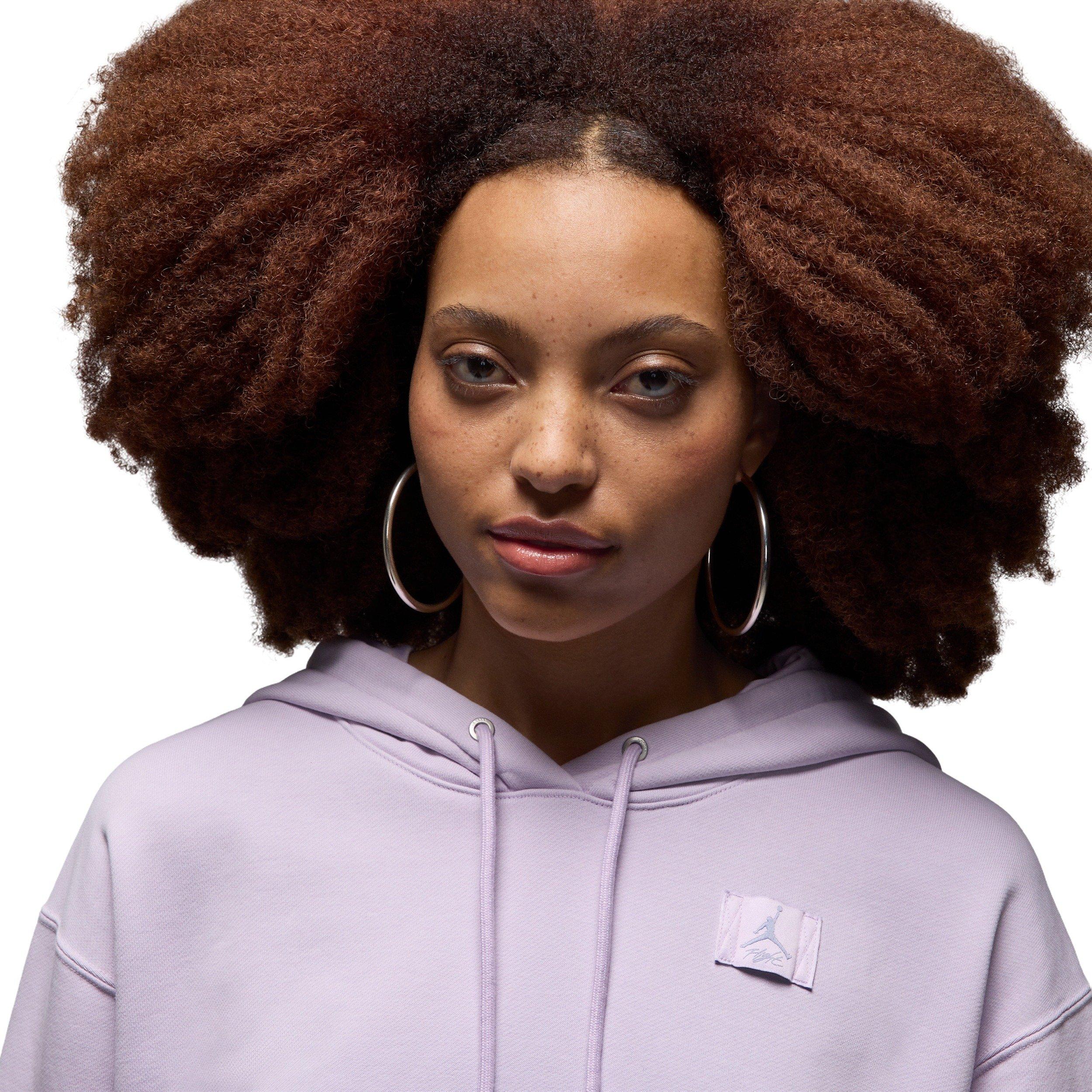 Jordan Women's Flight Fleece Dip-Dyed Pullover Hoodie - Purple - PURPLE Thumbnail View 3