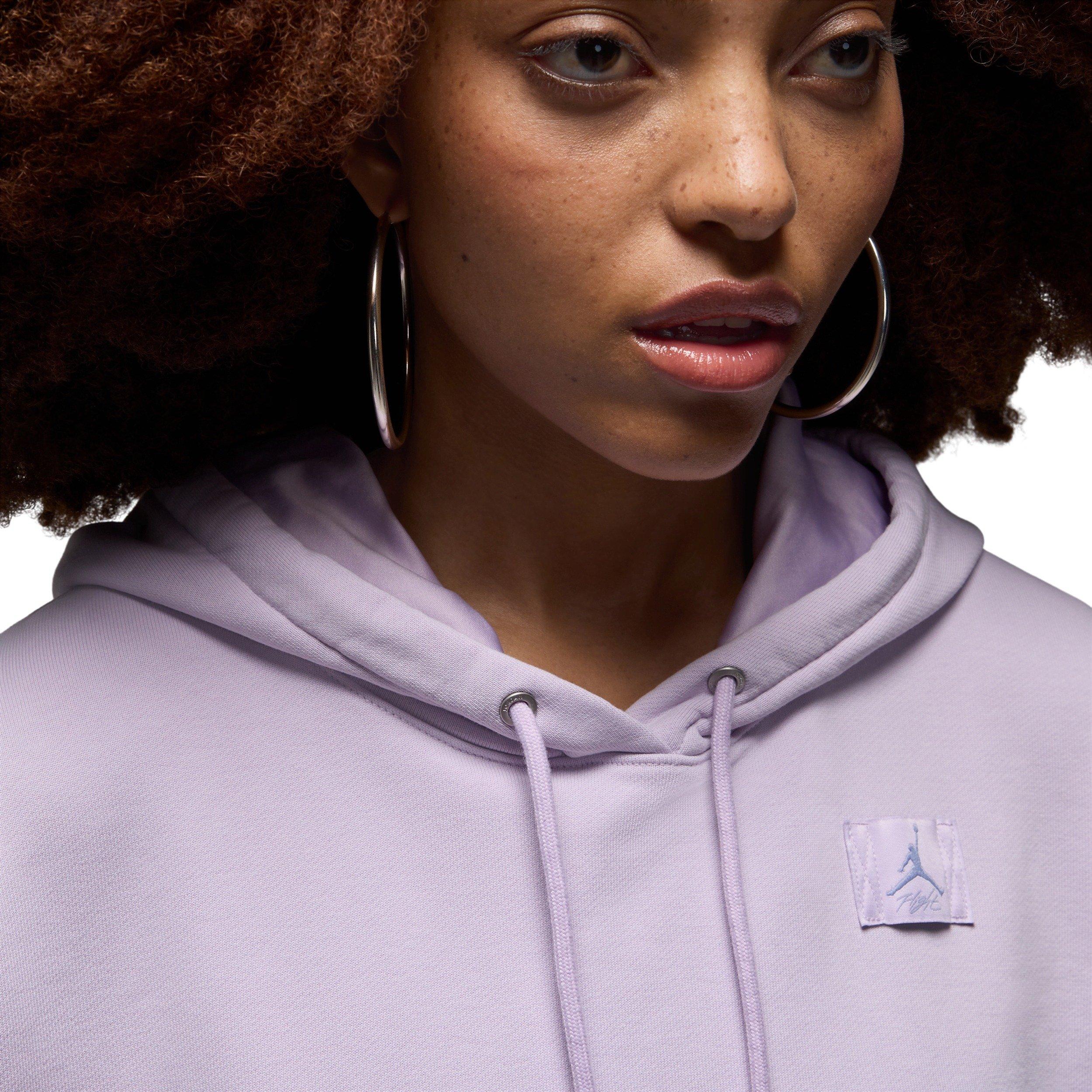 Jordan Women's Flight Fleece Dip-Dyed Pullover Hoodie -Purple - PURPLE Thumbnail View 6