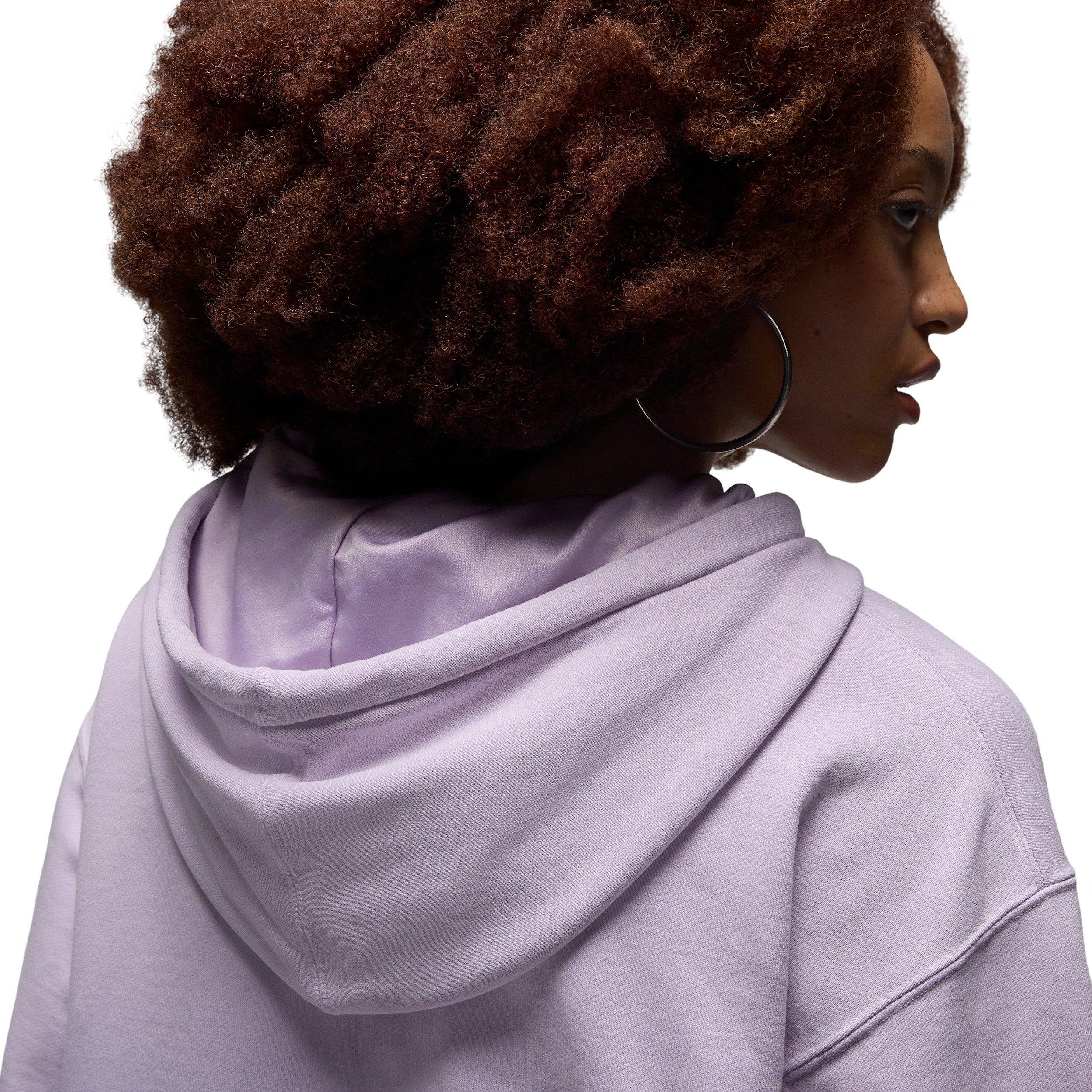 Jordan Women's Flight Fleece Dip-Dyed Pullover Hoodie -Purple - PURPLE Thumbnail View 7
