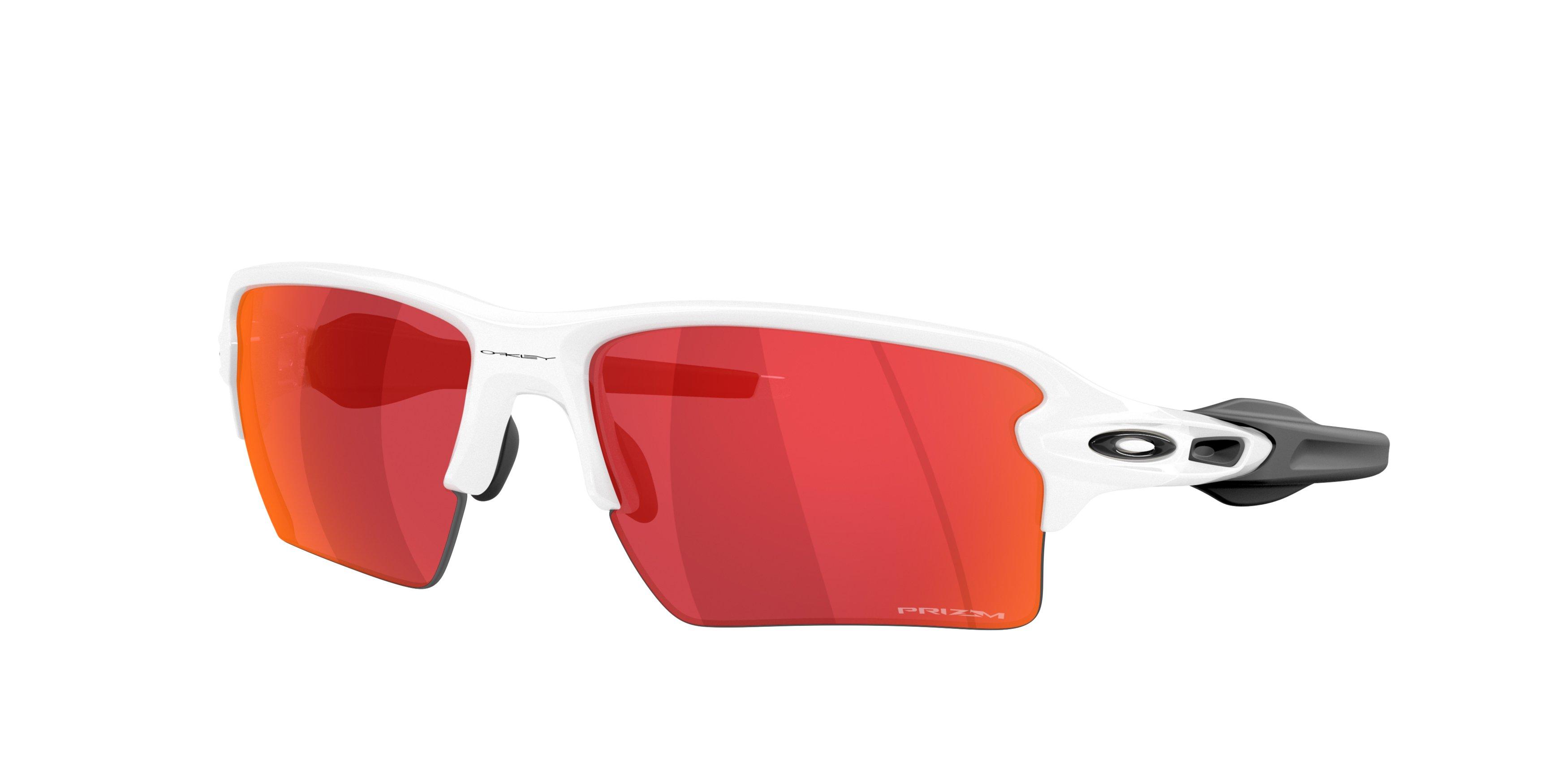 Oakley Flax 2.0 XXL Prizm Field Sunglasses - Polished White - WHITE/RED Thumbnail View 1