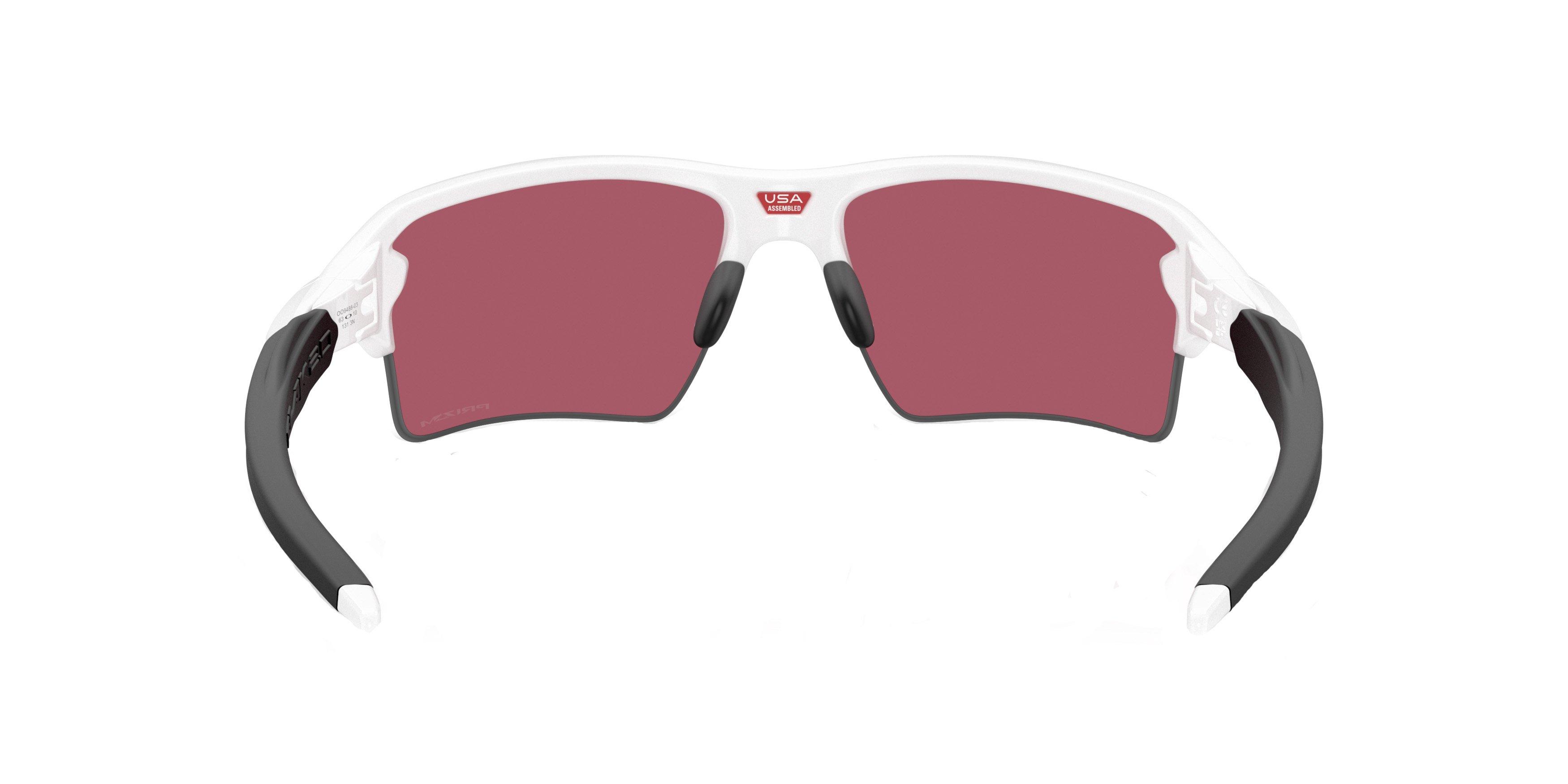 Oakley Flax 2.0 XXL Prizm Field Sunglasses - Polished White - WHITE/RED Thumbnail View 2