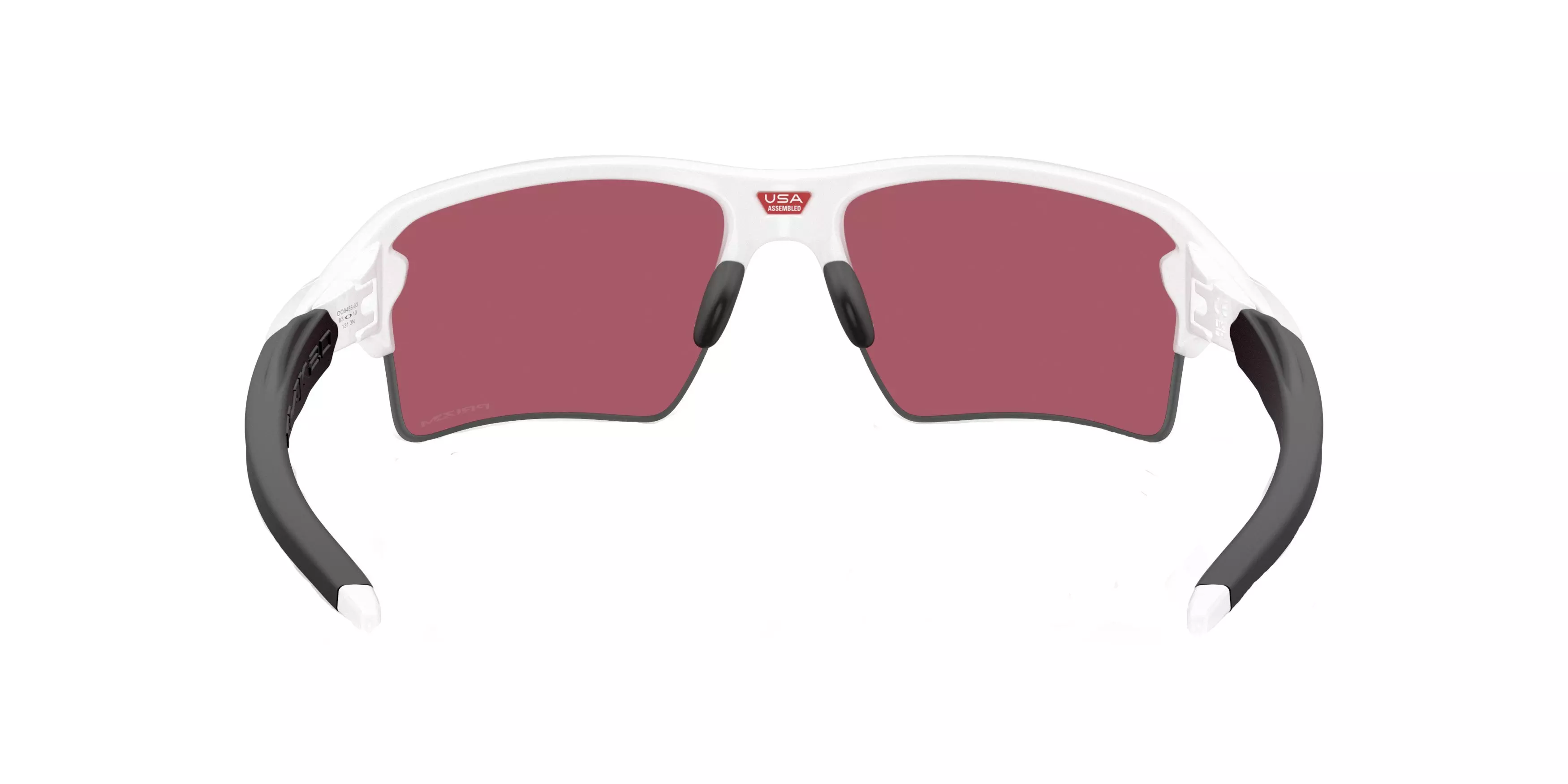 Oakley Flax 2.0 XXL Prizm Field Sunglasses - Polished White - WHITE/RED