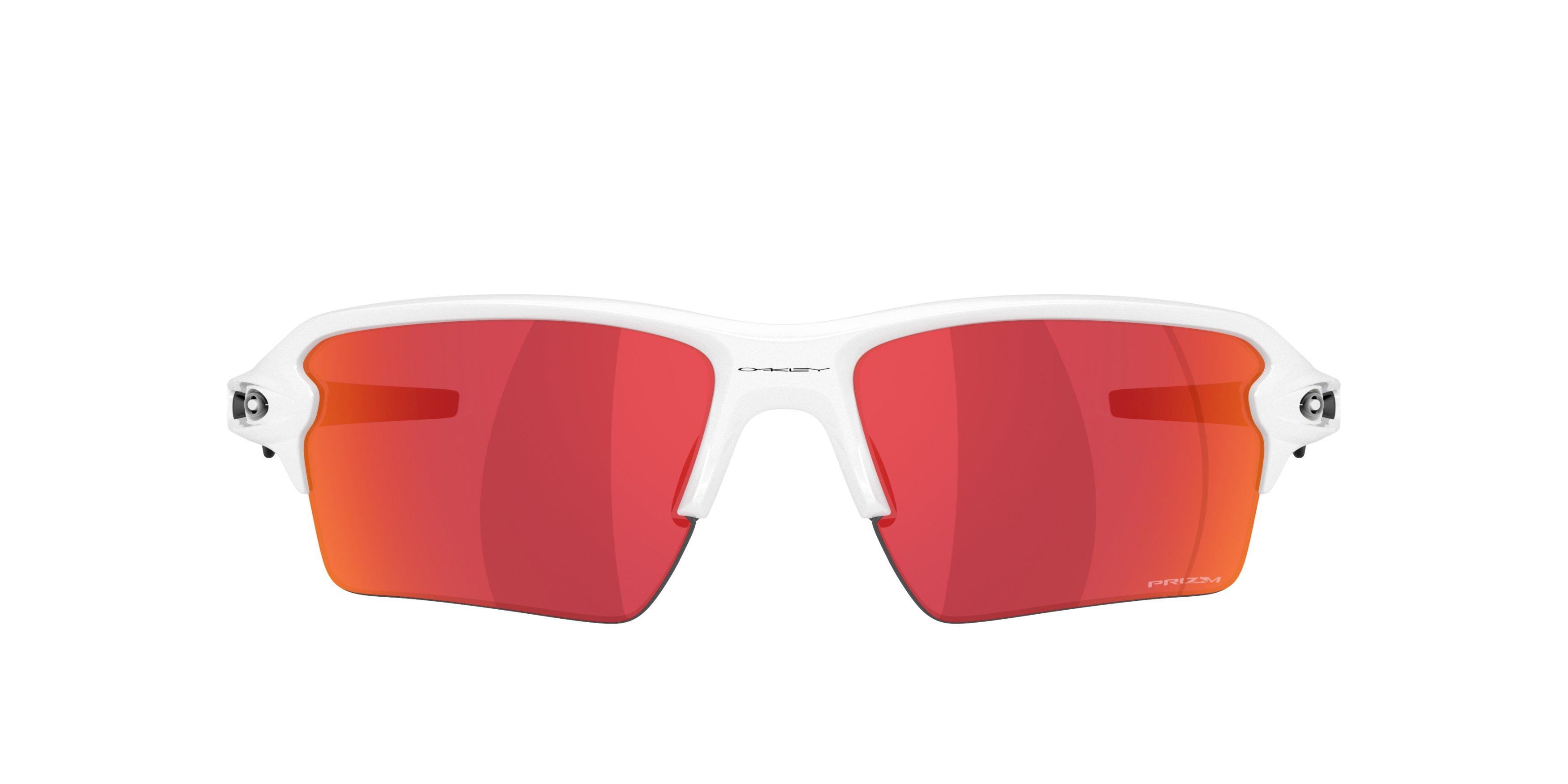 Oakley Flax 2.0 XXL Prizm Field Sunglasses - Polished White - WHITE/RED Thumbnail View 3