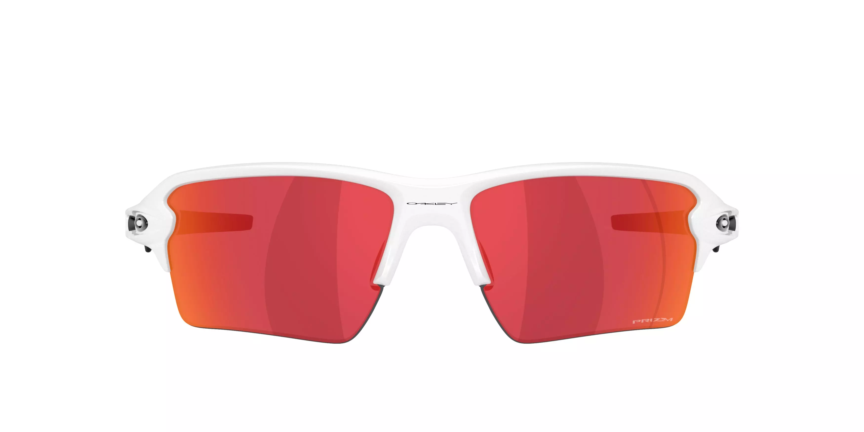 Oakley Flax 2.0 XXL Prizm Field Sunglasses - Polished White - WHITE/RED