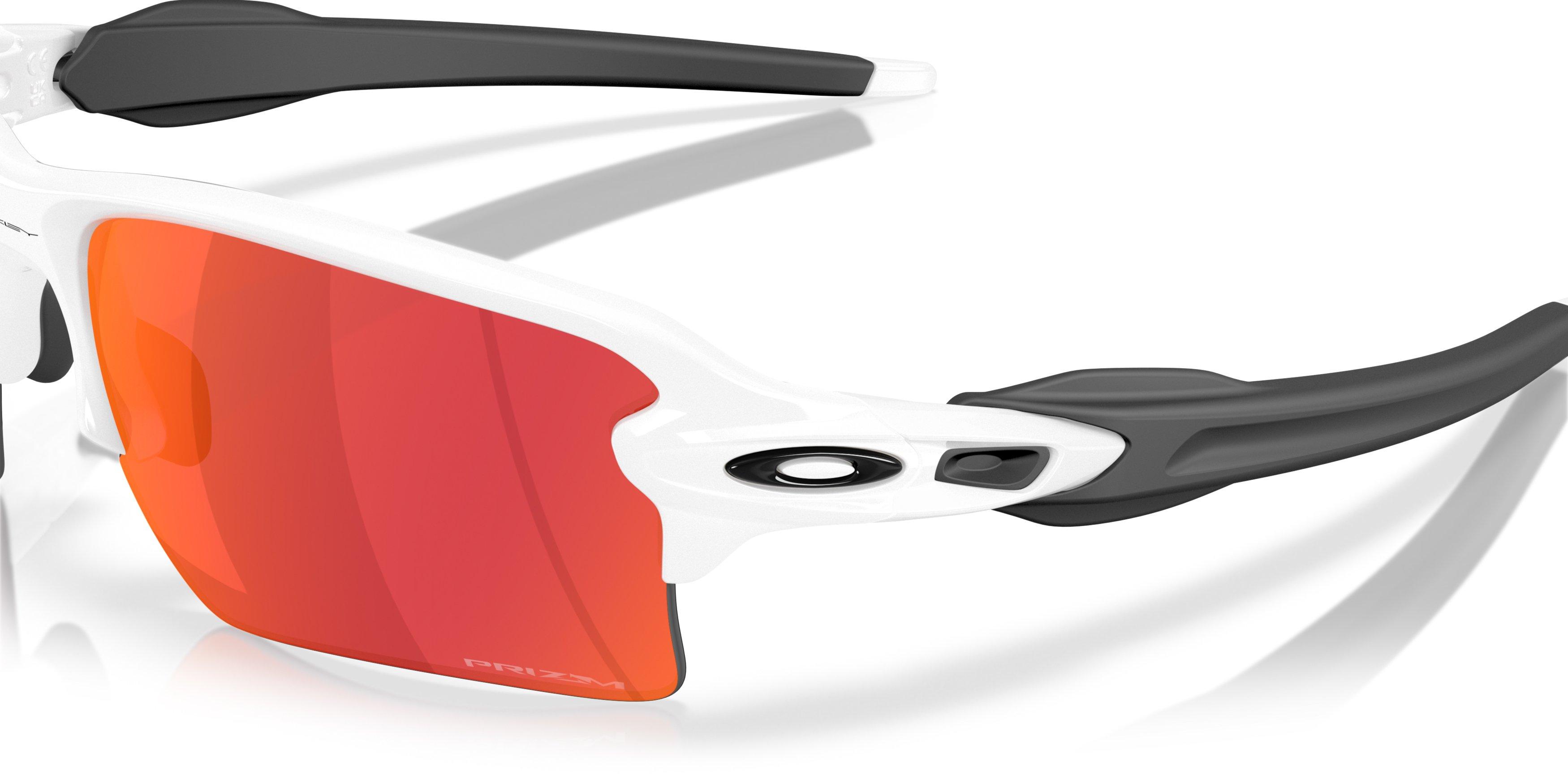 Oakley Flax 2.0 XXL Prizm Field Sunglasses - Polished White - WHITE/RED Thumbnail View 5