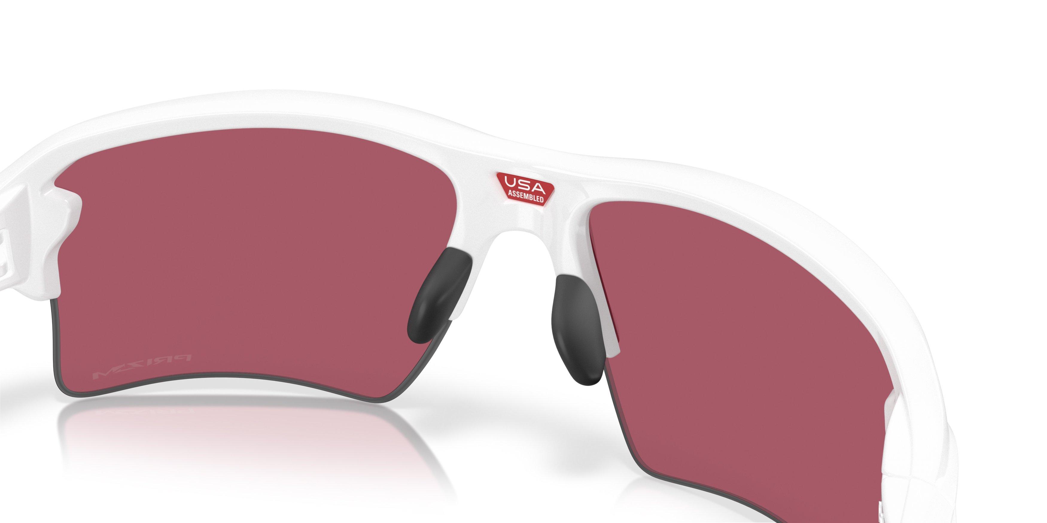 Oakley Flax 2.0 XXL Prizm Field Sunglasses - Polished White - WHITE/RED Thumbnail View 6