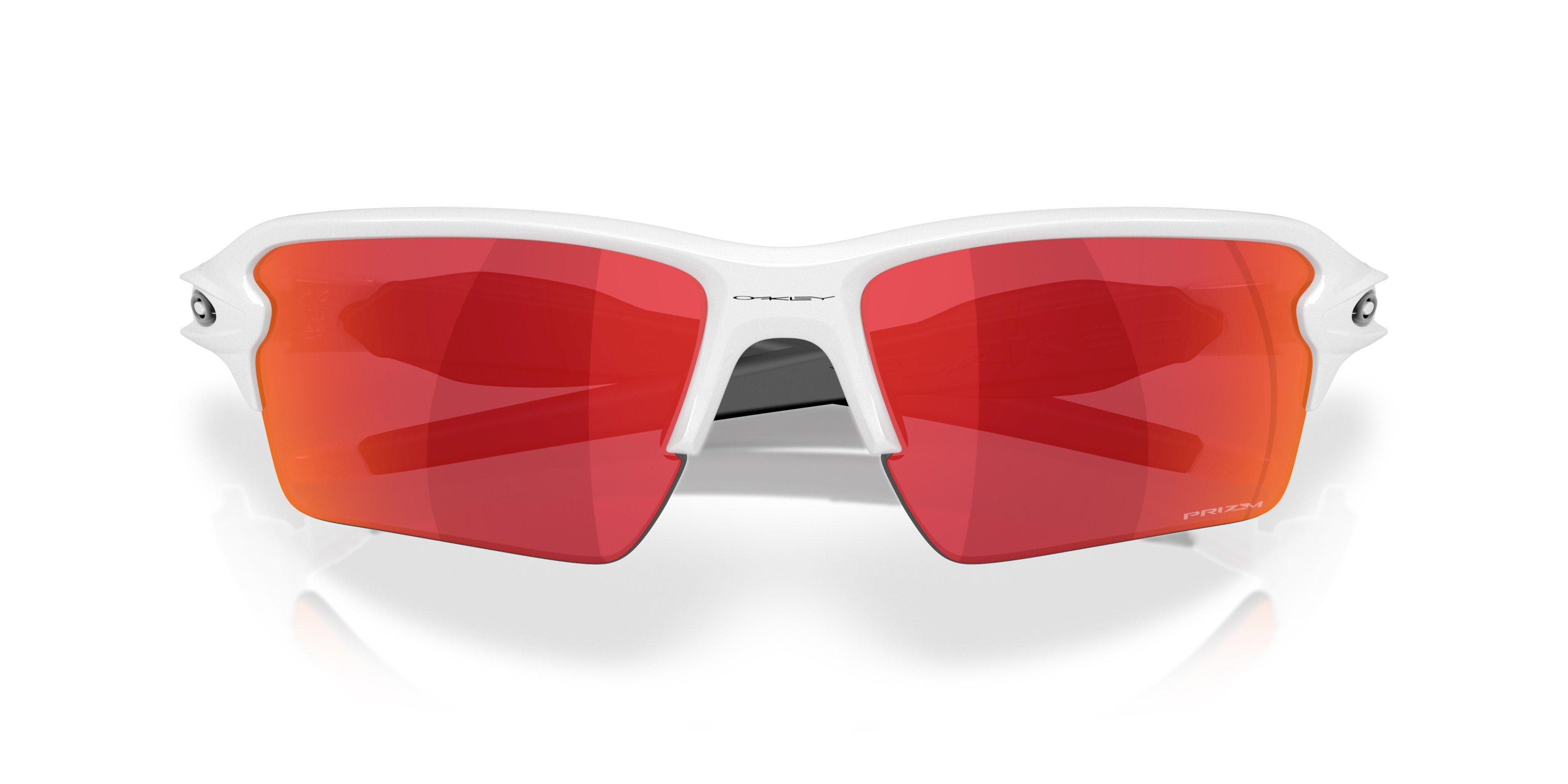 Oakley Flax 2.0 XXL Prizm Field Sunglasses - Polished White - WHITE/RED Thumbnail View 7